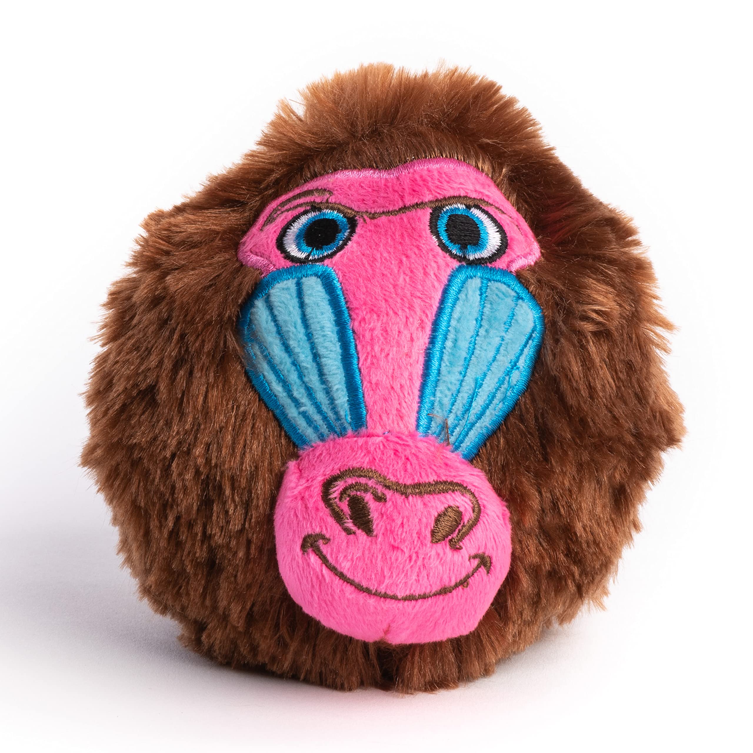 Fabdog Faballs Dog Ball Toys - Super Squeaky Durable Dog Toys For All Breeds - Plush Dog Squeak Toy Balls | Animal-Themed Plush Toys | Small Baboon