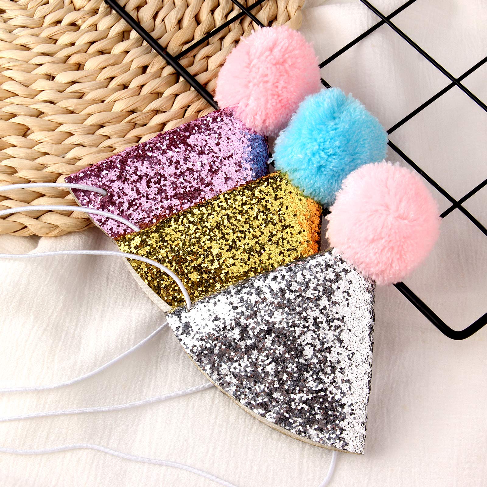 3Pcs Dog Birthday Hat For Pets Party Decoration Supplies