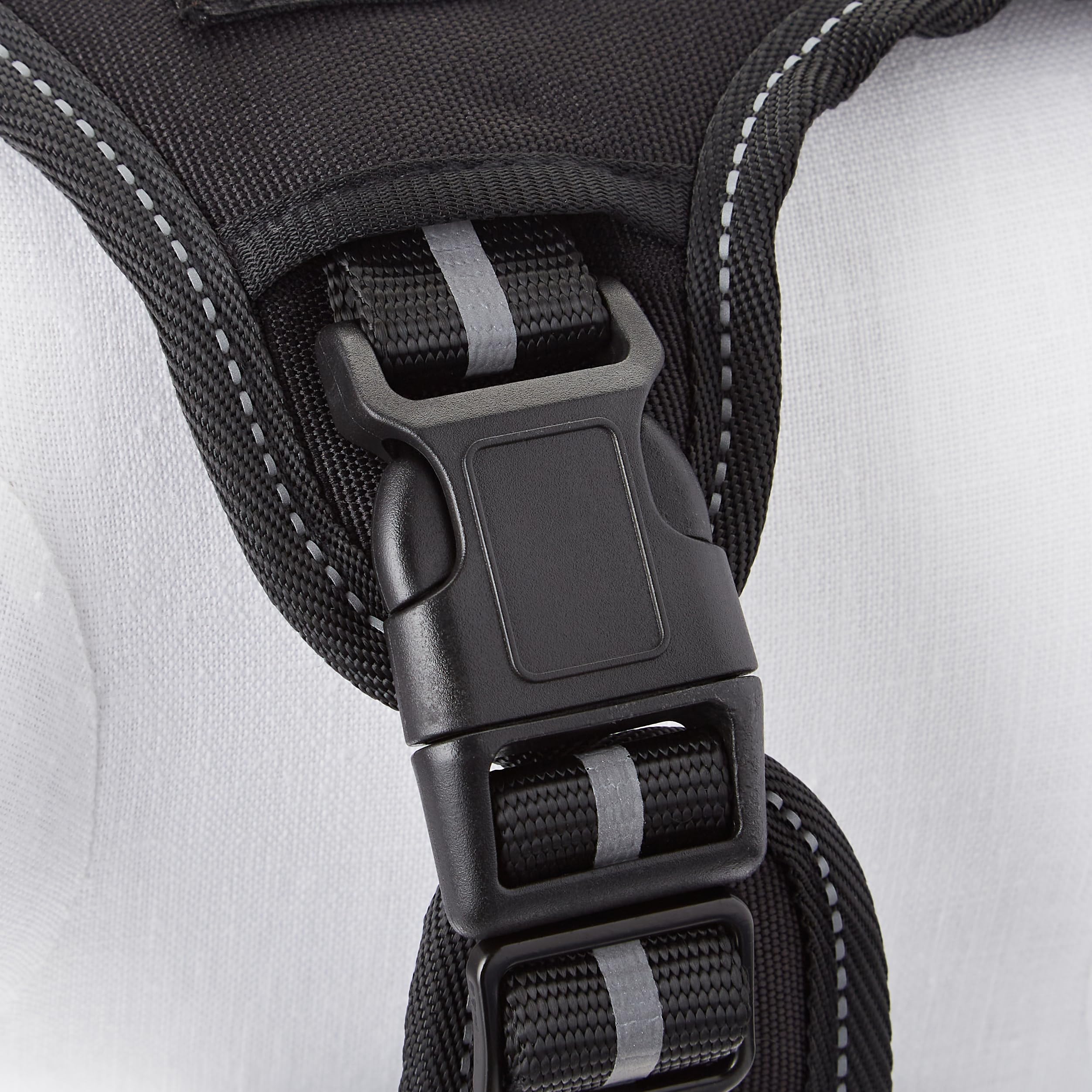 Amazon Basics No Pull Dog Harness, Adjustable Front Clip, Tactical Vest, Medium, Black