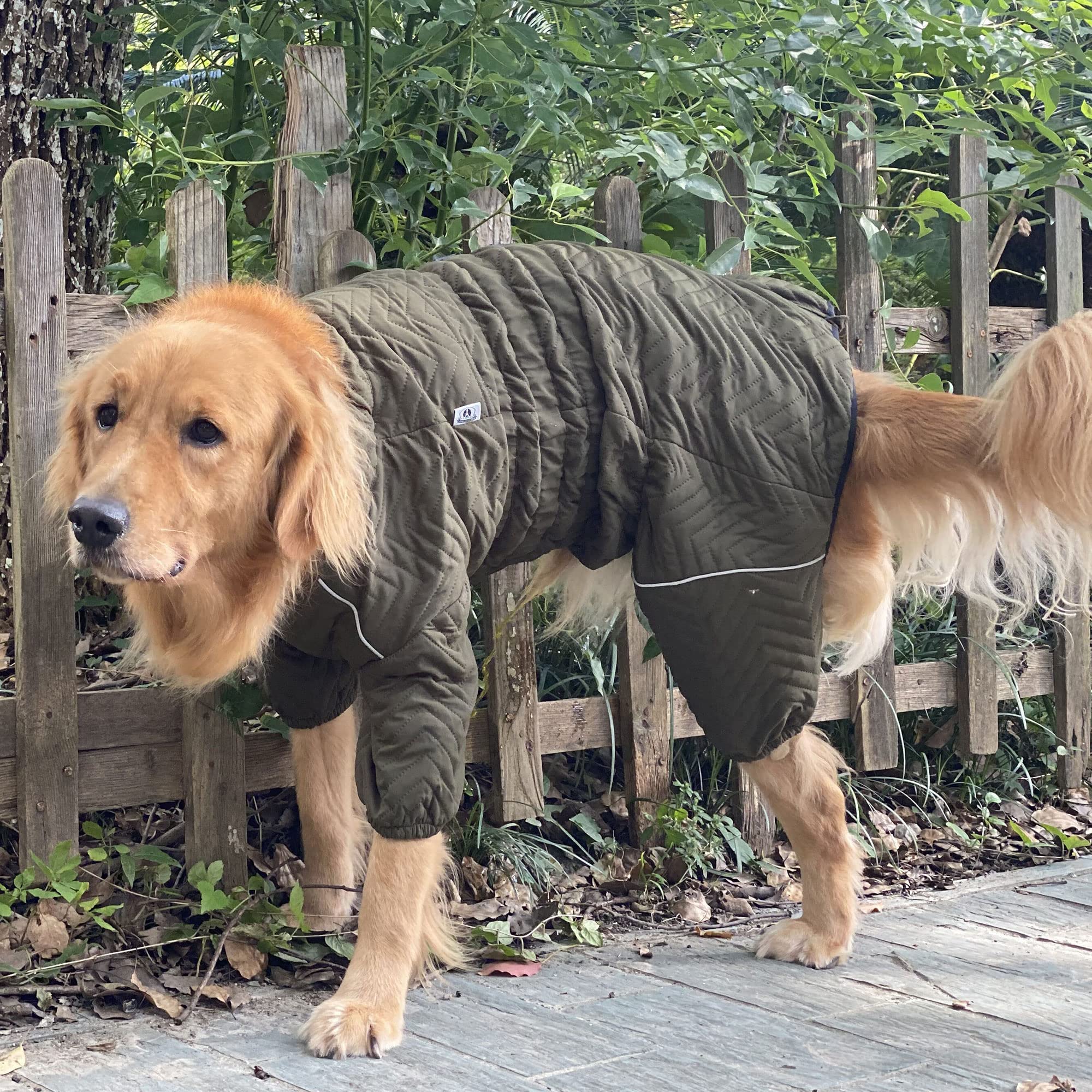 Warm Double Layers Dog Coat, 4 Legs Covered Windproof Waterproof Reflective Vest, Outdoor Skating Costume For Small Medium Large