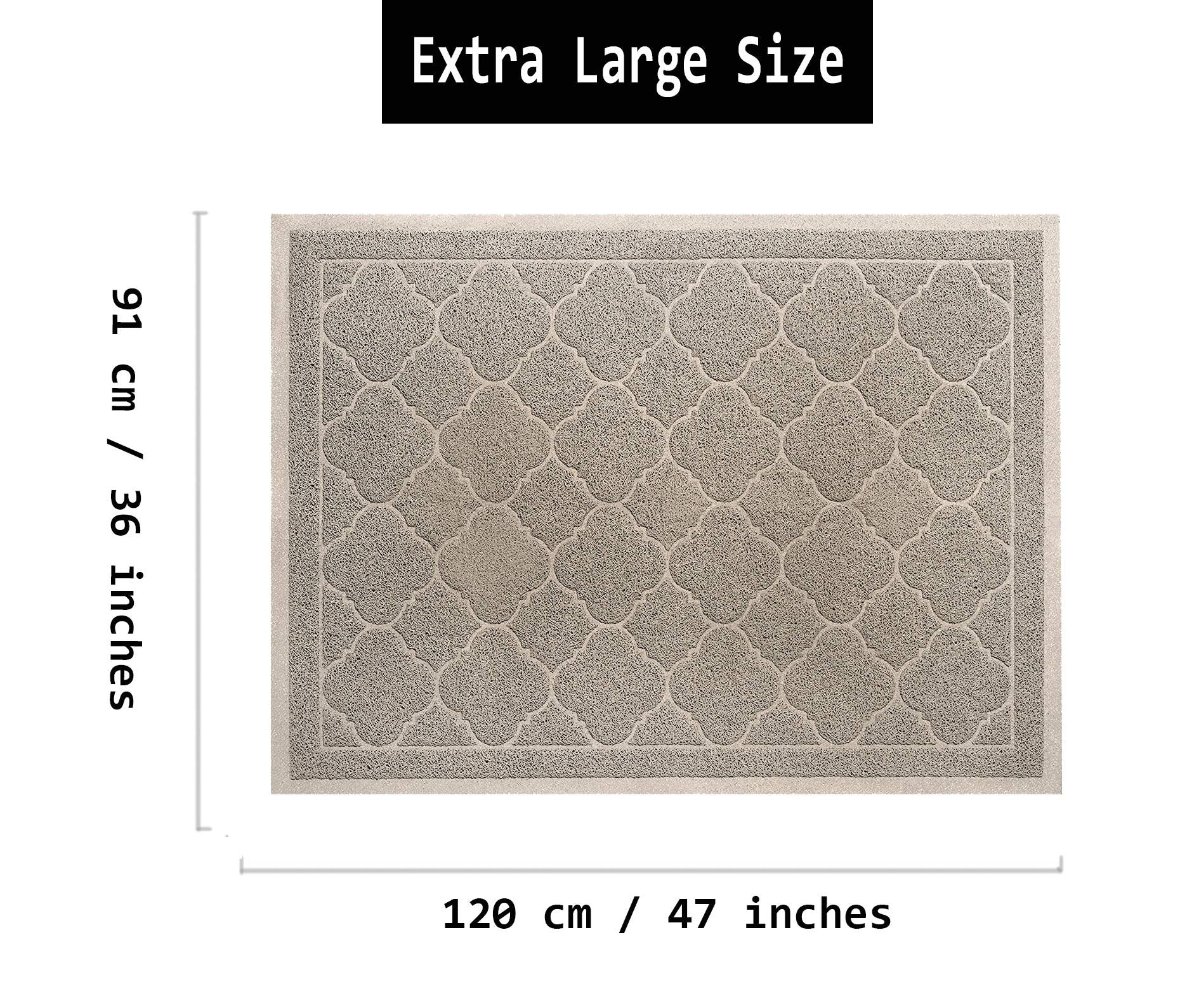 PETUPPY Premium Durable Cat Litter Mat, XL Size 47X36- No Phthalate- Non-Slip-Water Resistant- Easy to Clean-Soft On Kitty Paws-