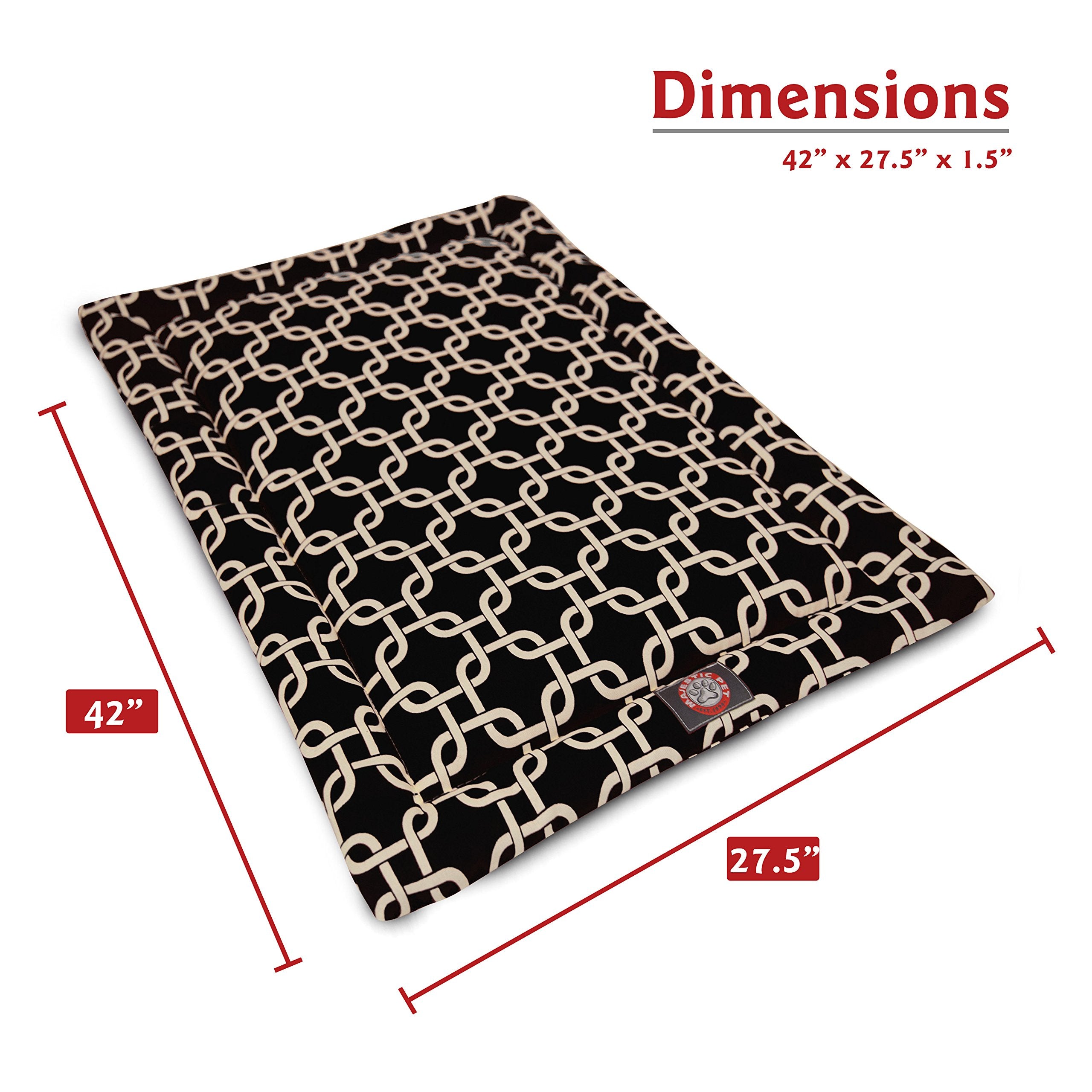42' Links Black Crate Dog Bed Mat By Majestic Pet Products