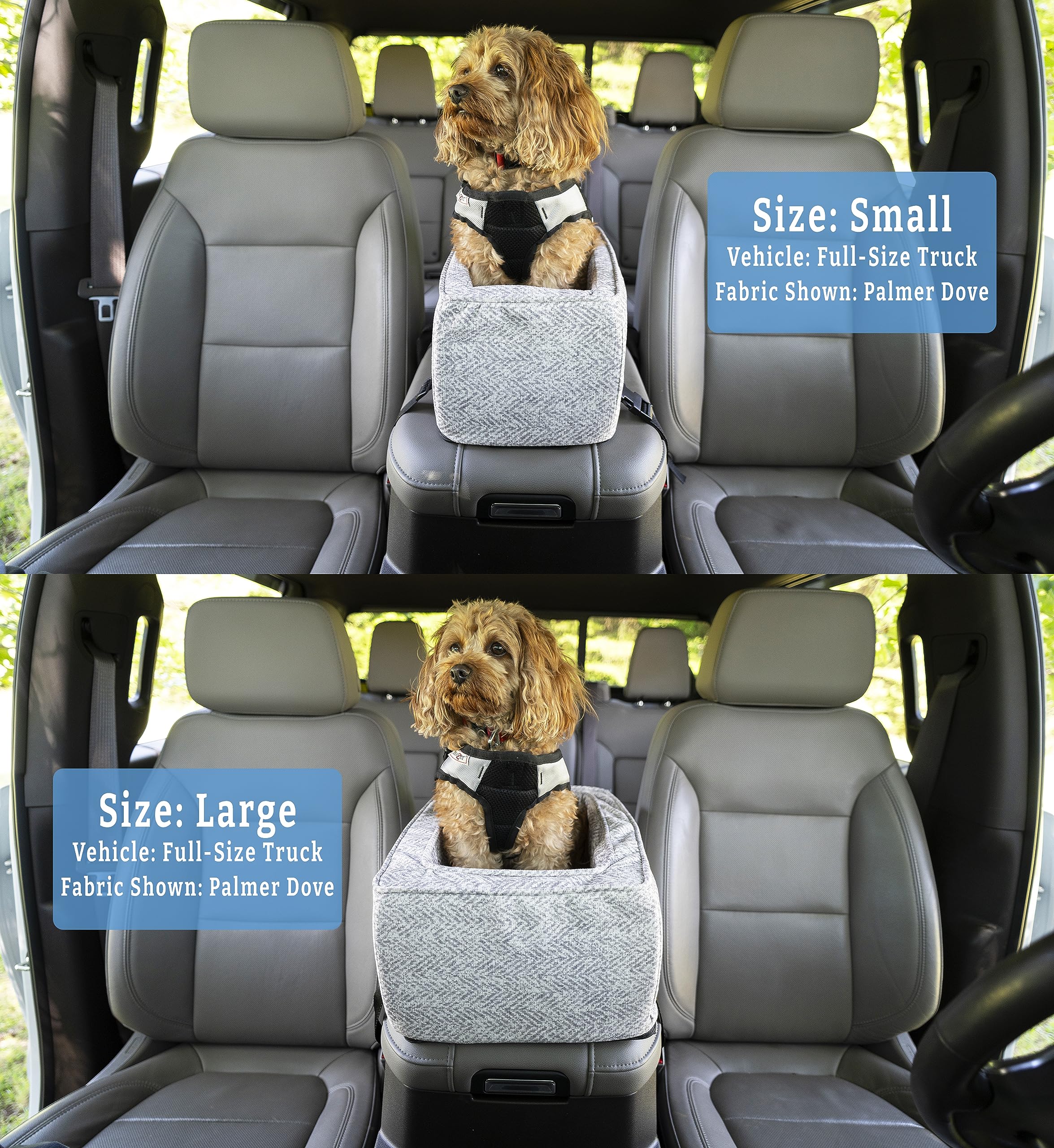 Snoozer Luxury Console Pet Car Seat, Black & Herringbone, Small
