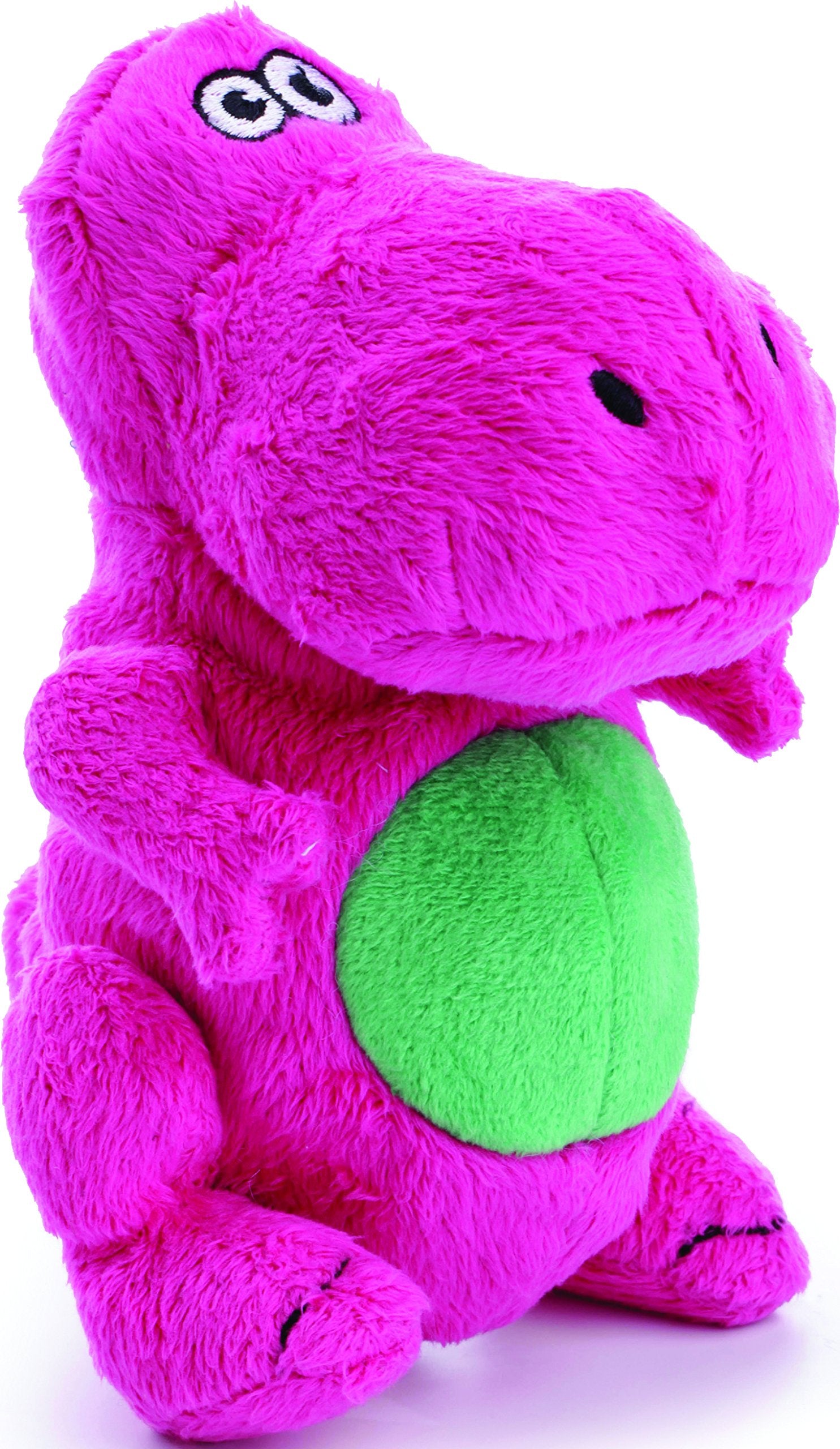 Godog Just For Me Dinos T-Rex Squeaky Plush Dog Toy, Chew Guard Technology - Pink, Mini