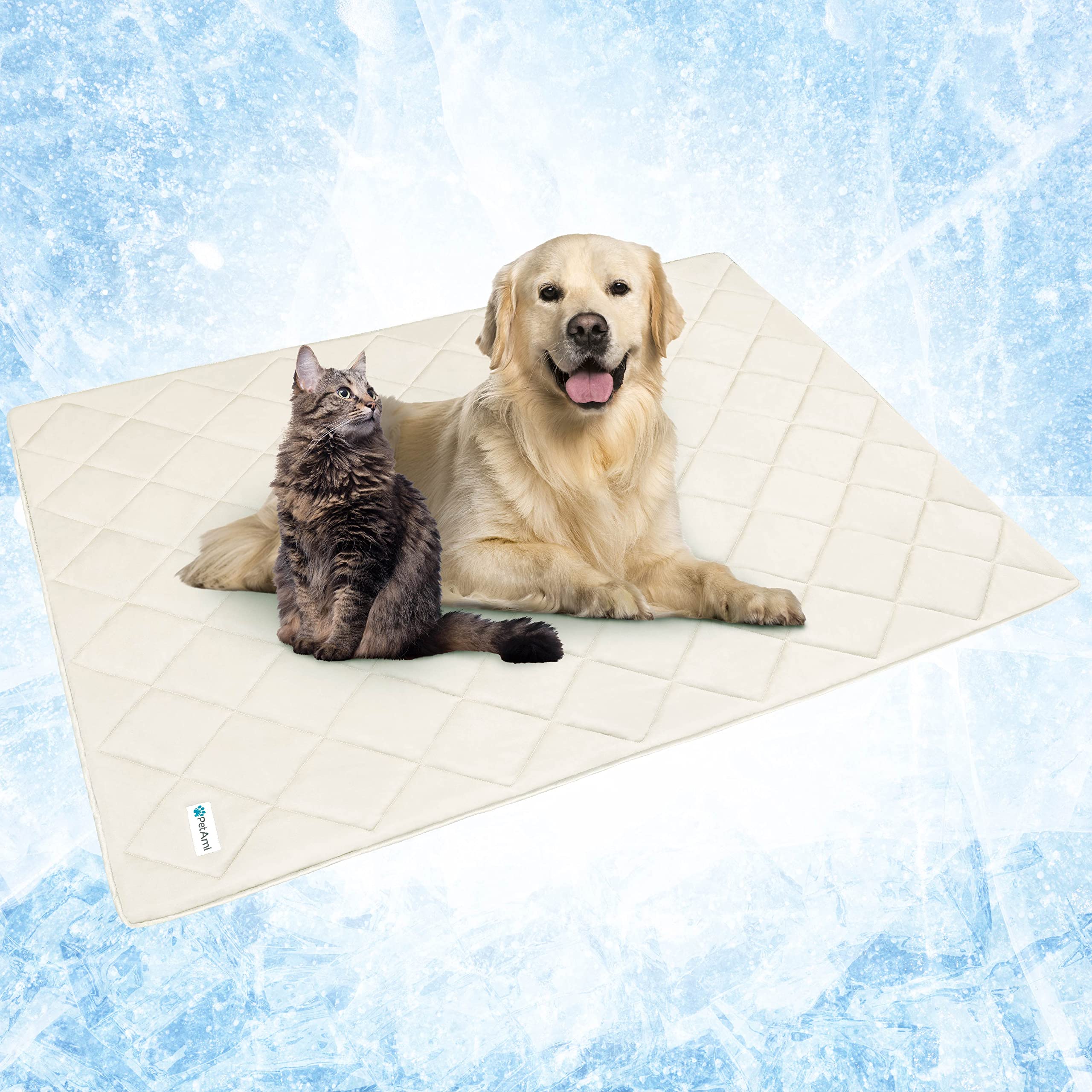 Petami Premium Cooling Dog Blanket | Lightweight Fluffy Pet Throw Blanket Bed Cover For Dogs, Cat, Puppies | Pet Blanket Furniture Protector Couch Sofa | Reversible Fuzzy Cozy | 60X80, Beige Latte