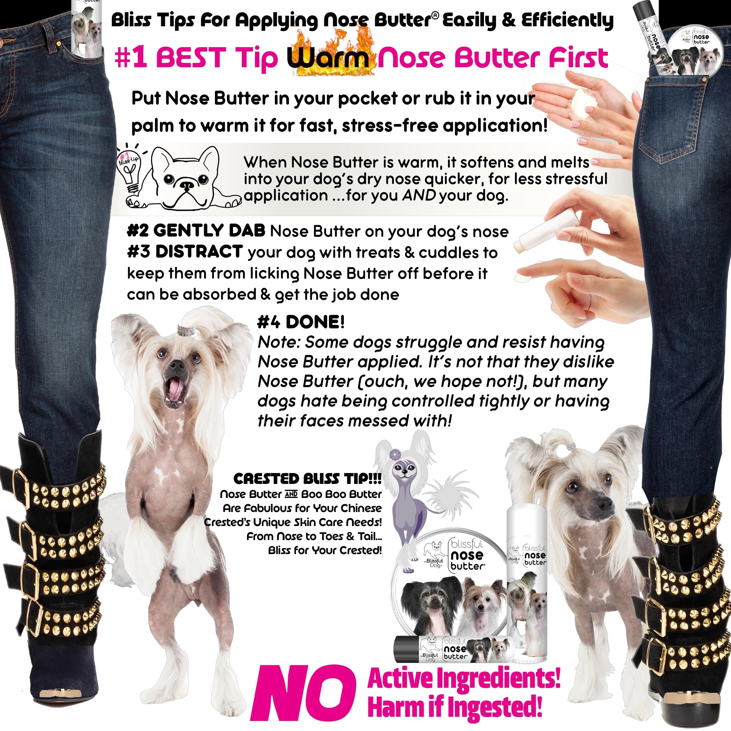 The Blissful Dog Chinese Crested Unscented Nose Butter, 0.50-Ounce