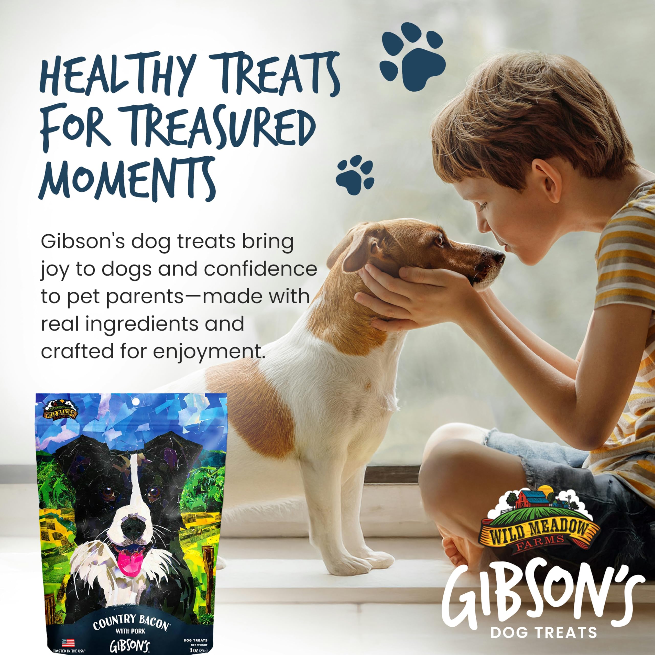 Wild Meadow Farms - Gibsons Toasted Chicken, Soft Jerky Dog Treats, Crafted with Real Meat, Aromatic, and Grain-Free for Traini