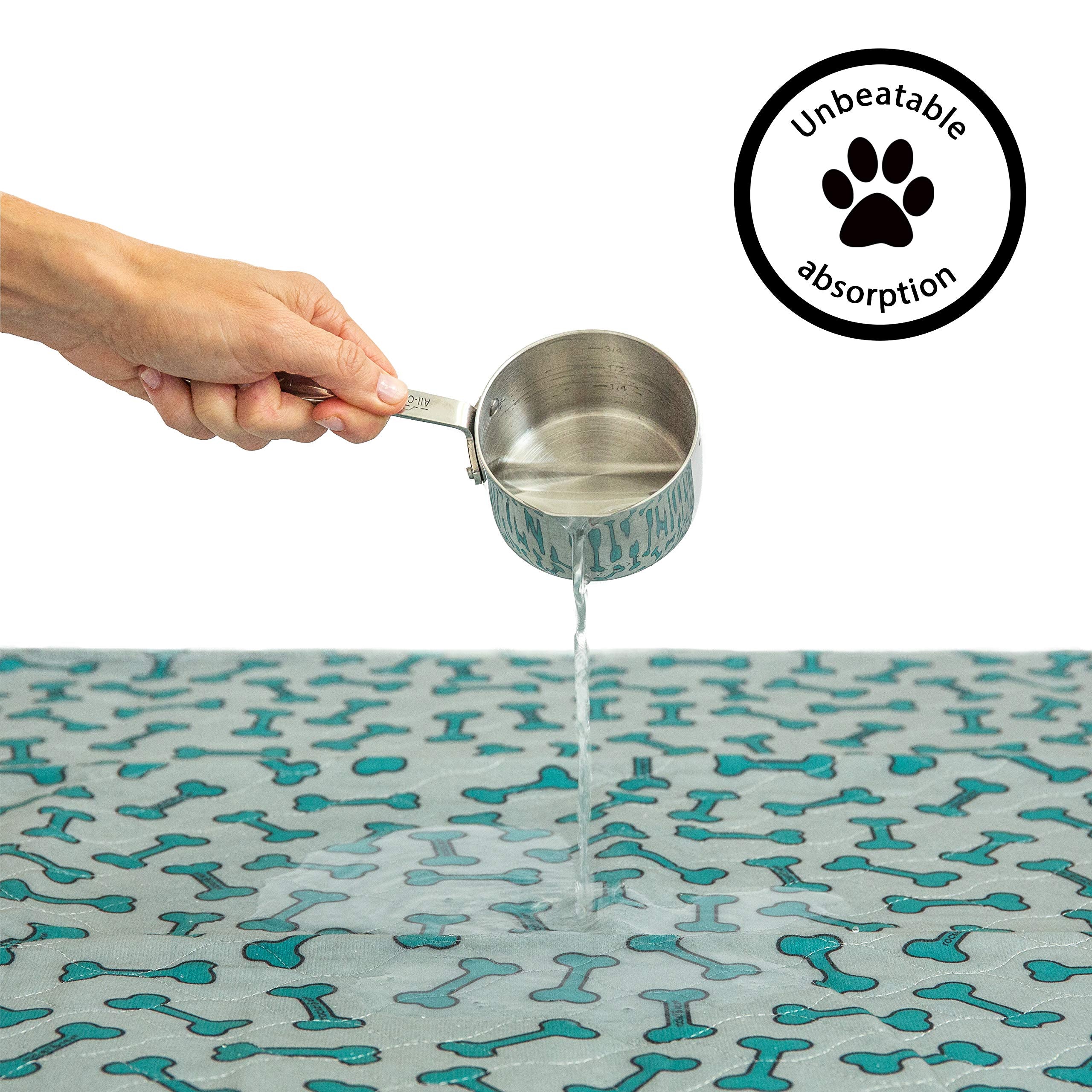 rocket & rex Washable Pee Pads for Dogs, 30x36", Gray, Waterproof & Absorbent, Reusable, Easy Cleanup, Perfect for Home Use