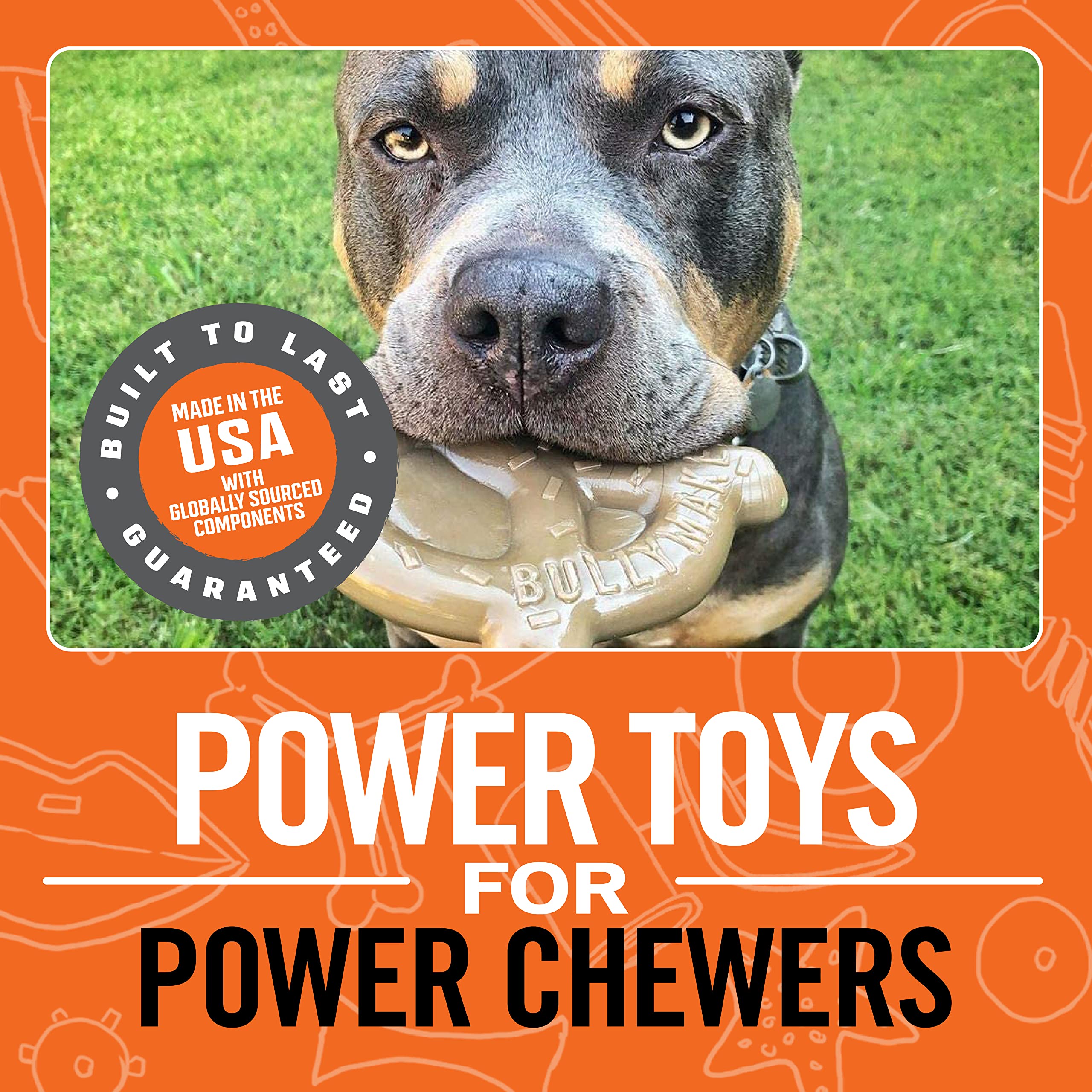 Bullymake Nylon Pretzel Chew Toy For Dogs | Durable Dog Toy For Aggressive Chewers | Made In Usa
