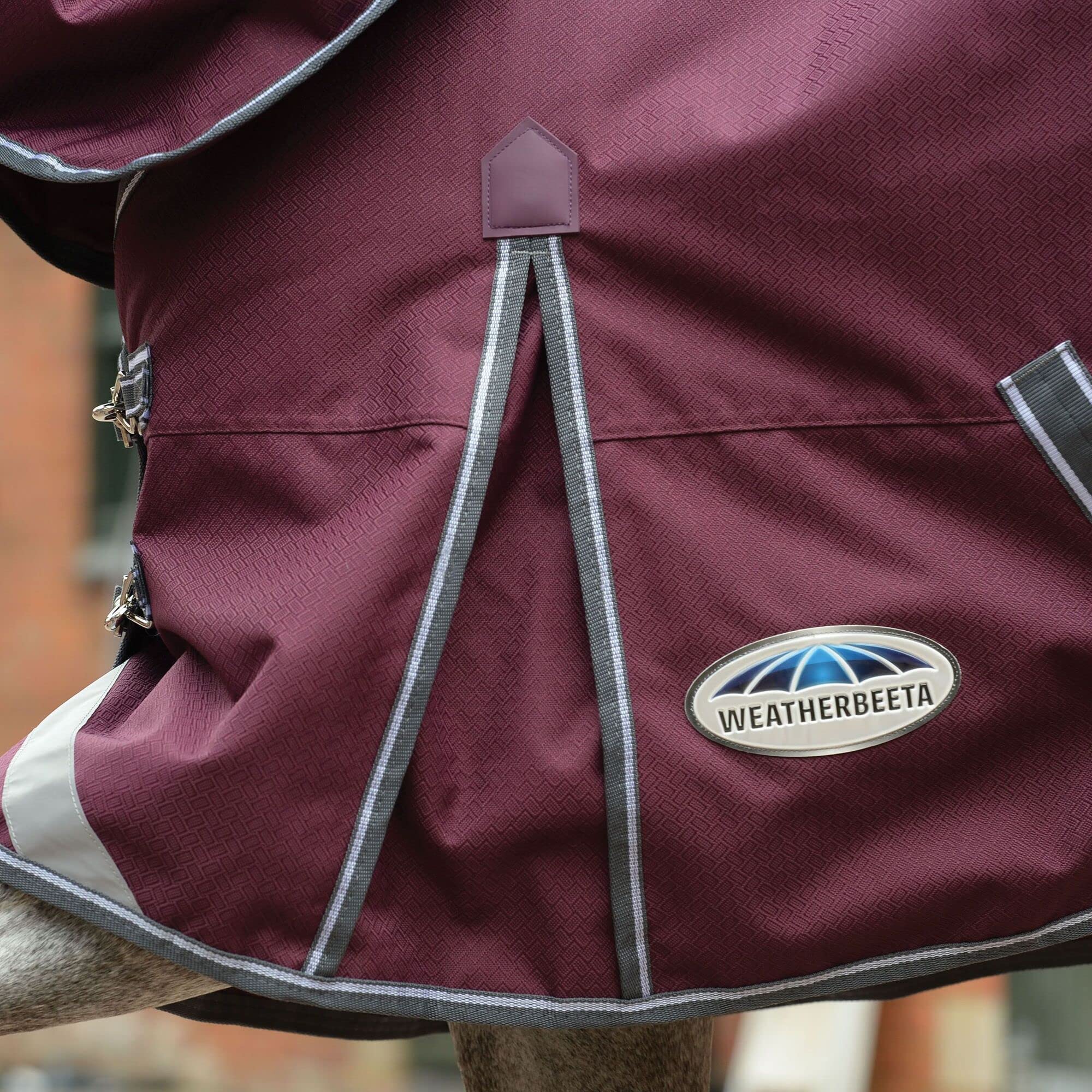Weatherbeeta Comfitec Plus Dynamic Ii Detach-A-Neck Medium Horse Blanket, Maroon/Grey/White, 72'