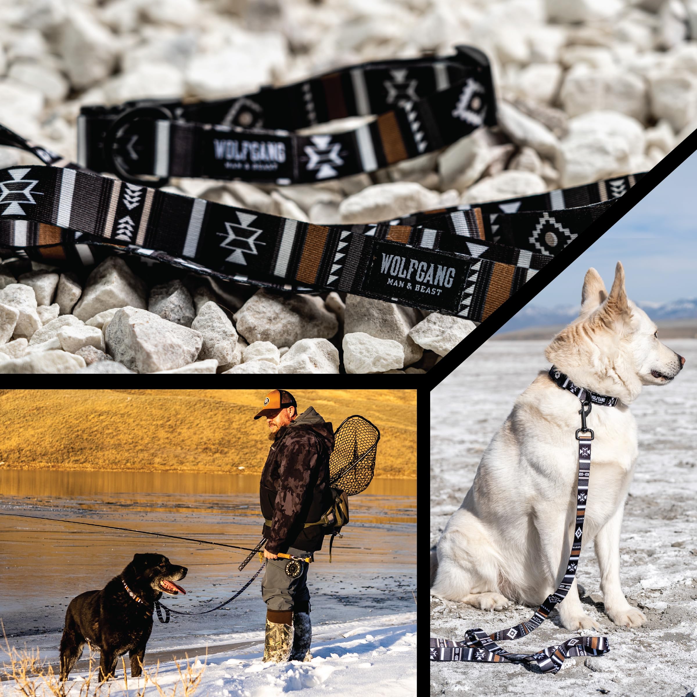 Wolfgang Heavy Duty Adjustable Dog Harness, Pull-Tested to Over 800 lbs for Walking & Training, NewMoon Print, Medium