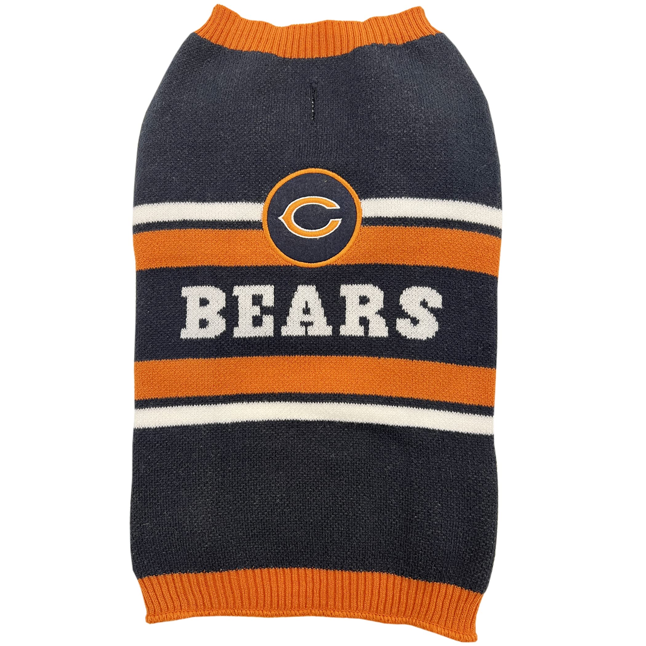 Pets First Nfl Chicago Bears Dog Sweater, Size Small. Warm And Cozy Knit Pet Sweater With Nfl Team Logo, Best Puppy Sweater For 