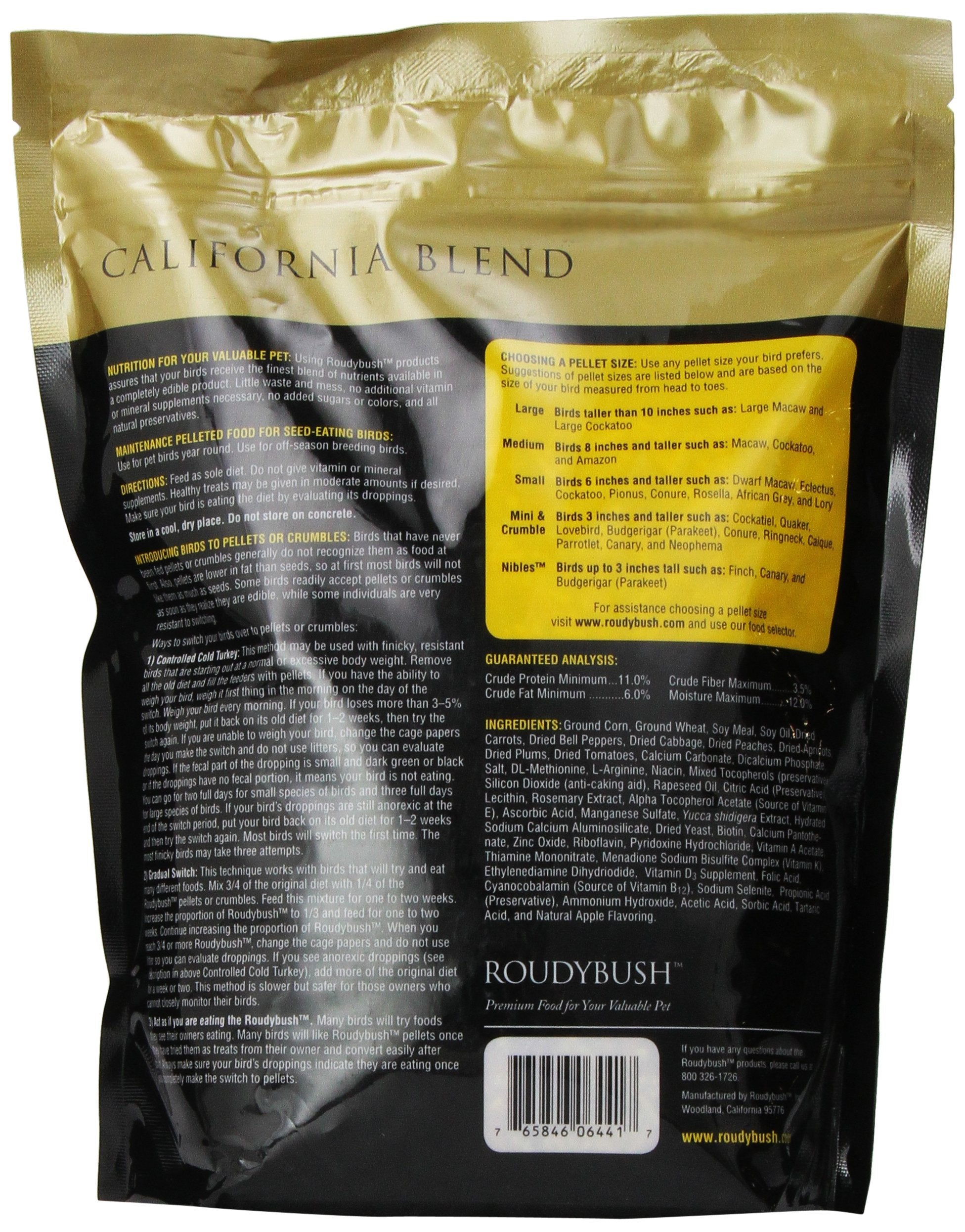 Roudybush California Blend Bird Food, Mini, 44-Ounce