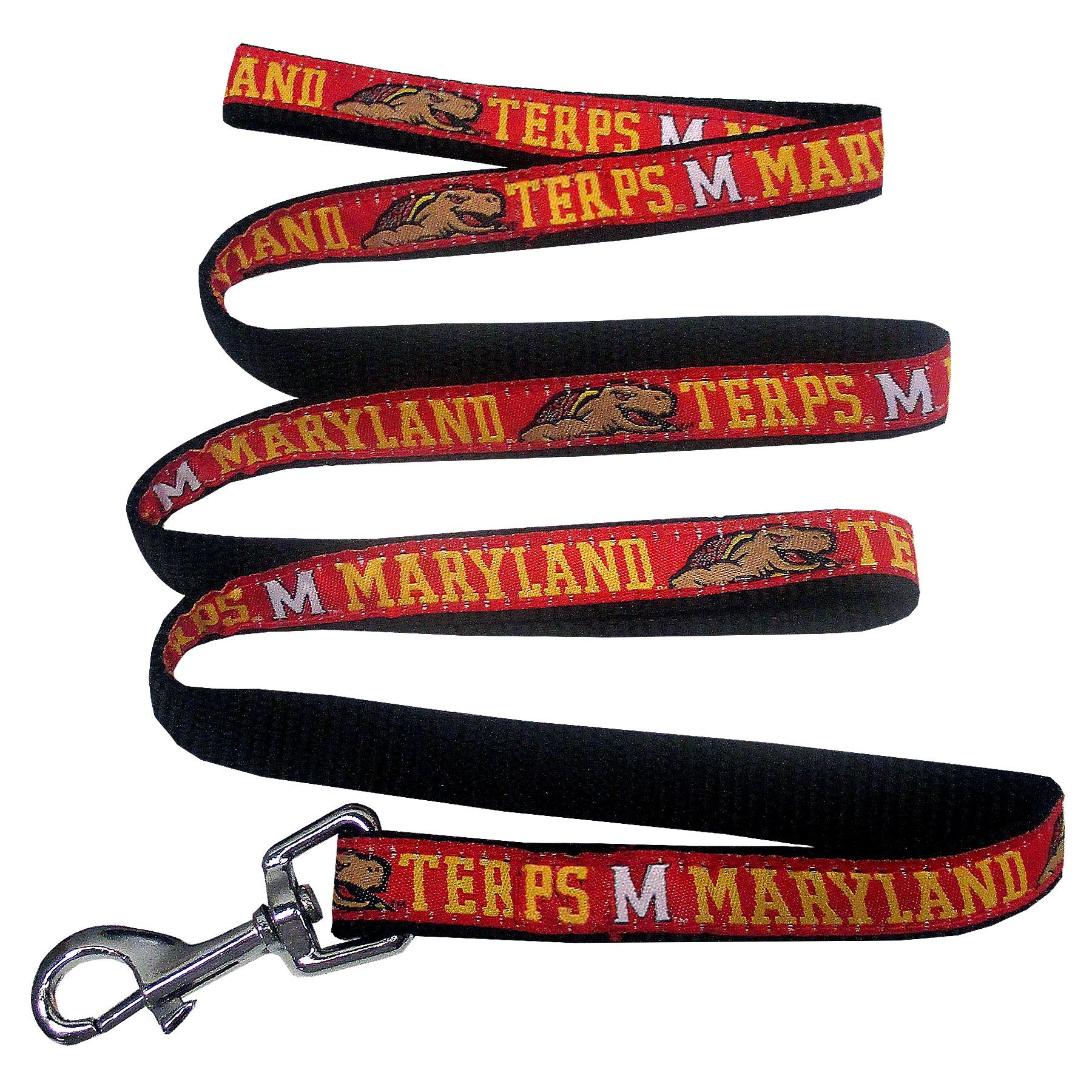 NCAA PET Leash, Large, Maryland Terrapins, Dog Leash, Shiny & Colorful Leash for Dogs & Cats Licensed by The NCAA