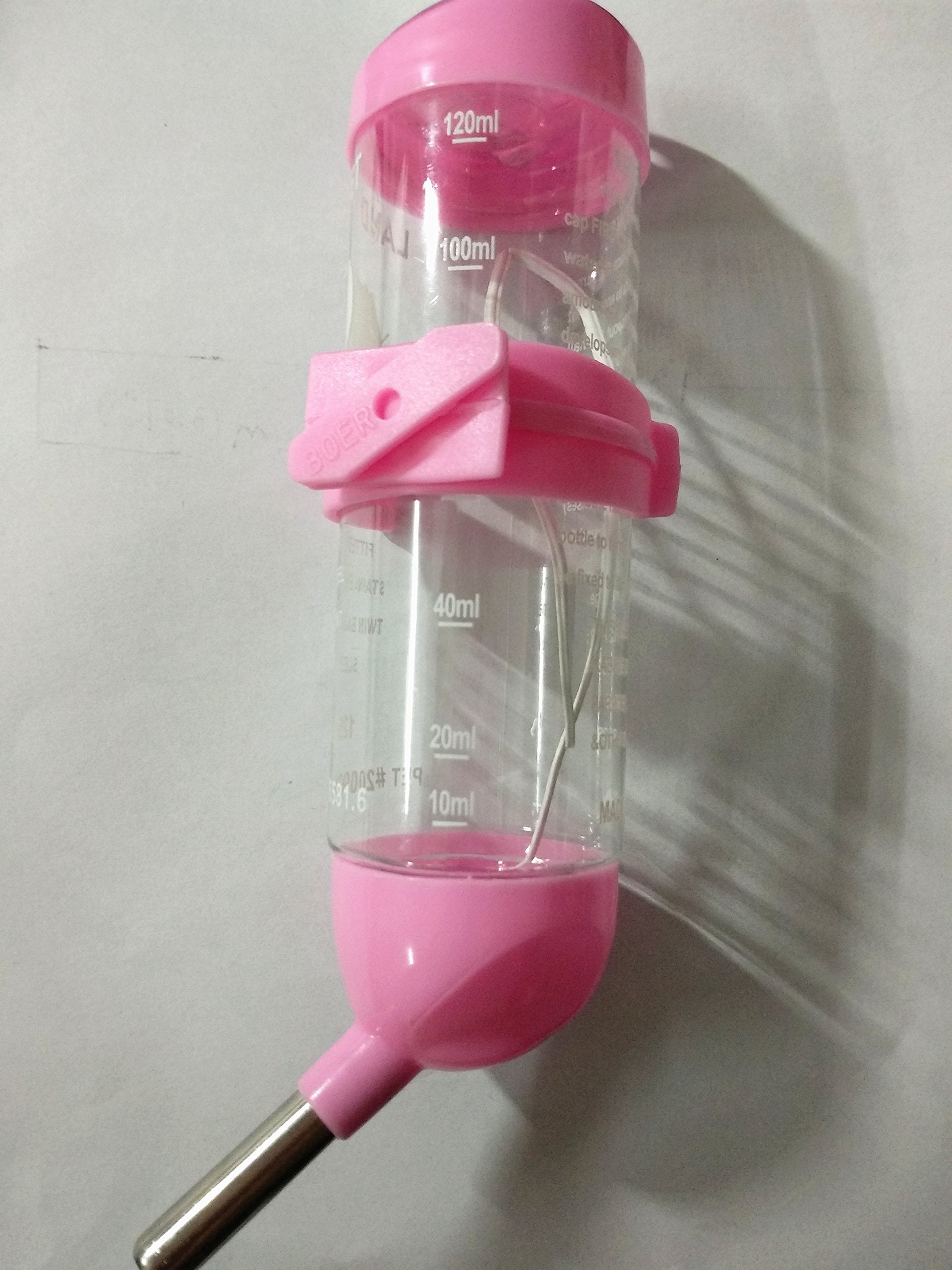 Hypeety Hamster Water Bottle 125ML - No Drip Guinea Pig & Small Animal Feeder, Random Color, Ideal for Syrian & Dwarf Hamsters, Gerbils