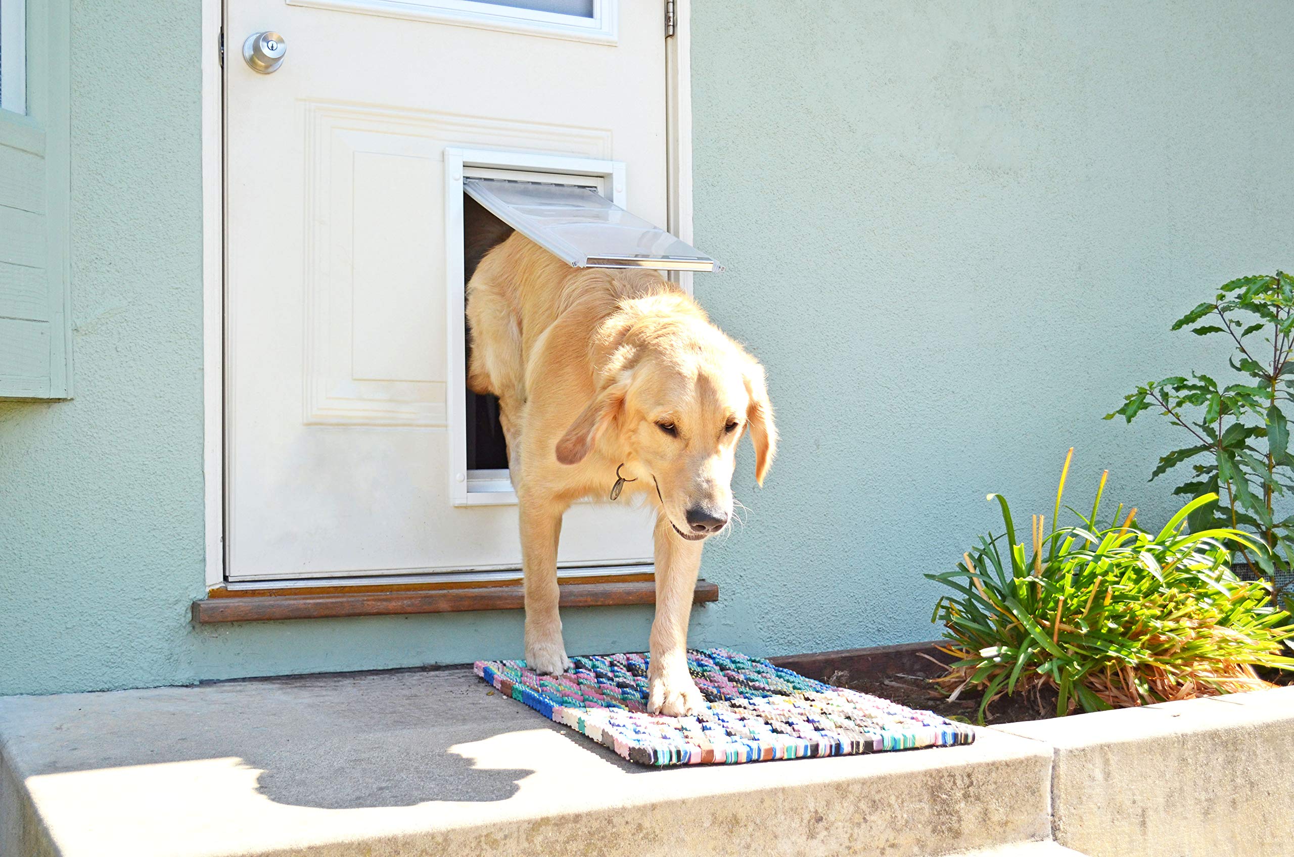 Endura Flap Double Flap Pet Door For Doors | All-Weather Insulated Flap | Durable Aluminum Frame With Secure Locking Cover | Int