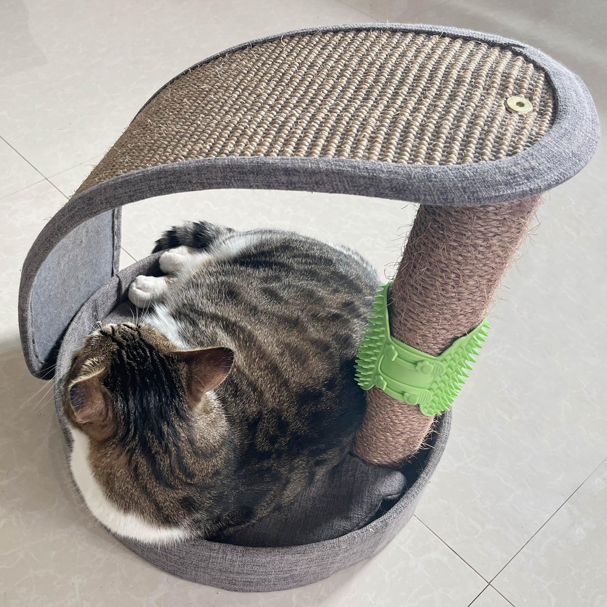 Oldserenway Cat Self Groomer Brush Adjustable Corner Cat Face Itch Scratching Brush Table Leg Silicone Self Massage Comb For Ind