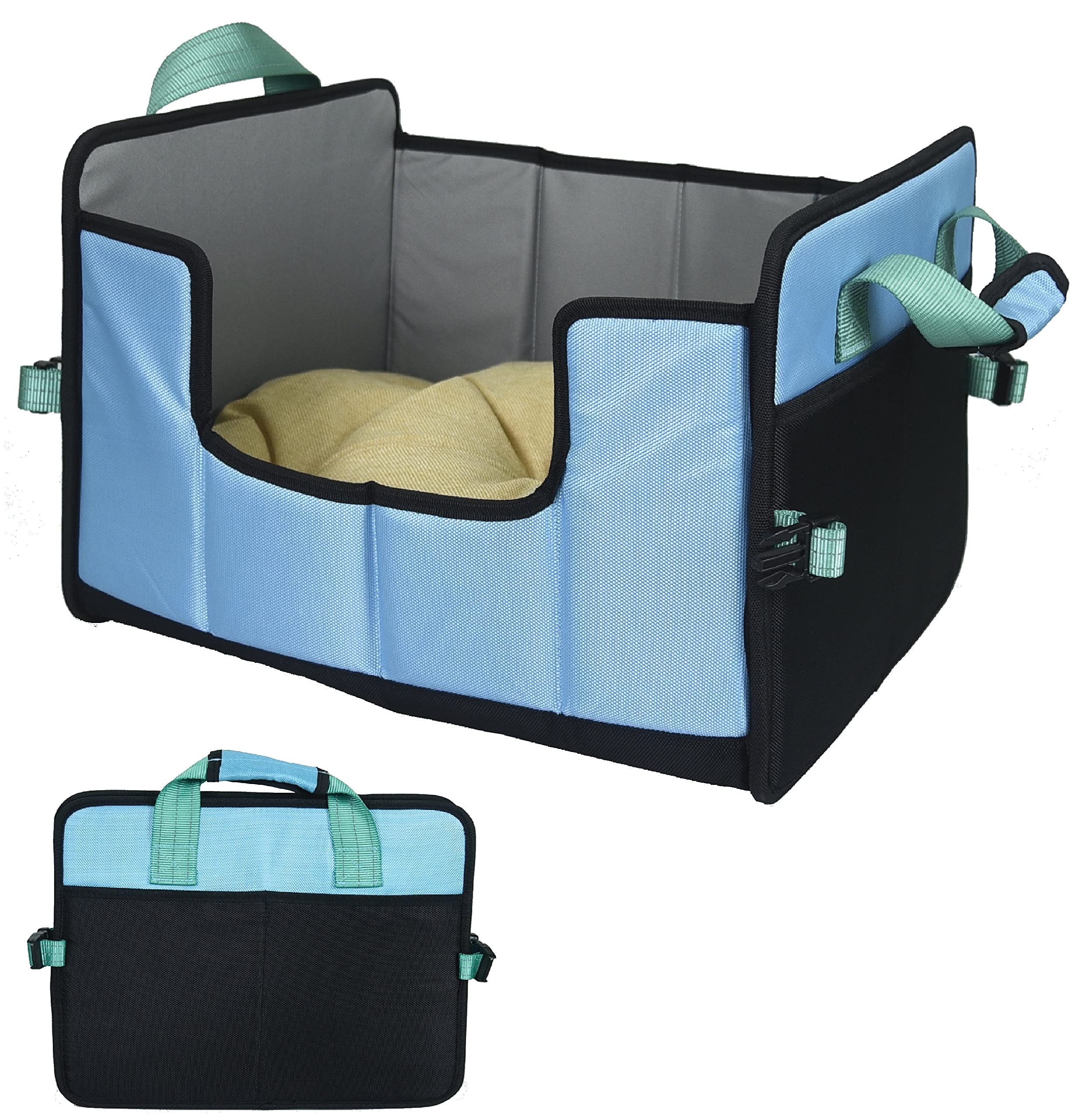 Pet Life Travel-Nest Folding Travel Cat And Dog Bed, Sm, Blue