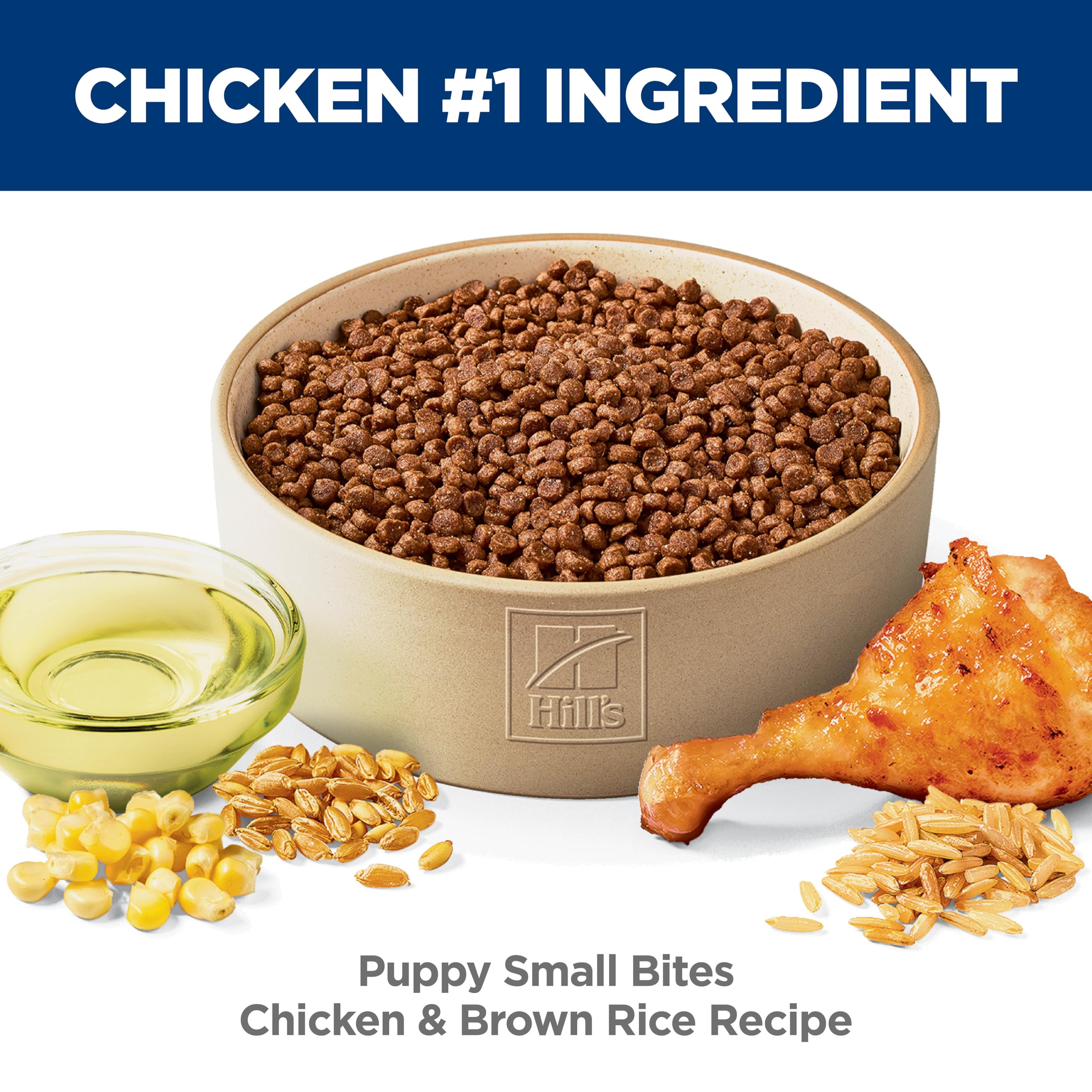 Hills Science Diet Puppy, Puppy Premium Nutrition, Small Kibble, Dry Dog Food, Chicken & Brown Rice, 4.5 lb Bag