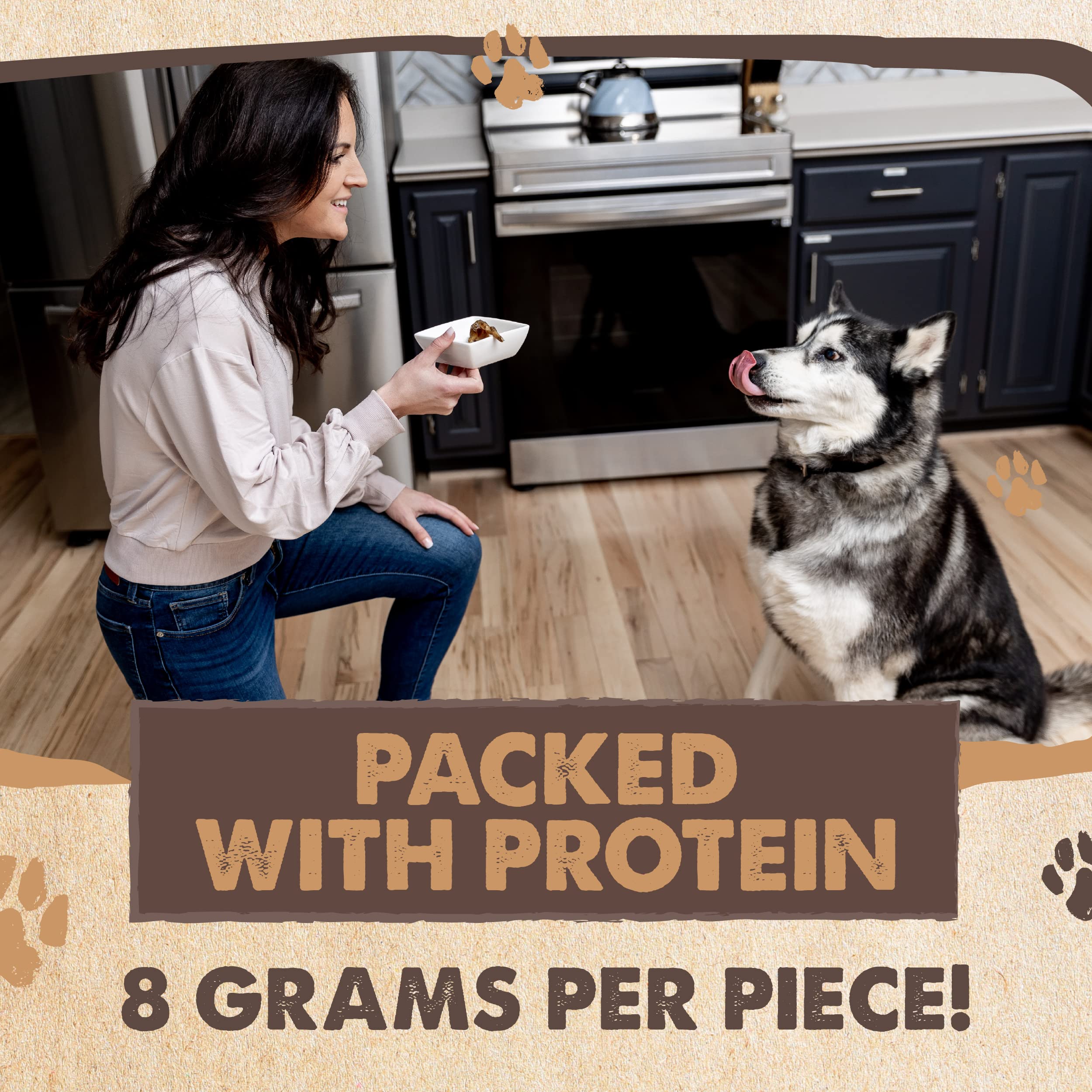 Mighty Paw Naturals Beef Gullet Jerky for Dogs | 100% Natural Beef Gullet Sticks for Small, Medium and Large Breeds. Natural Tre
