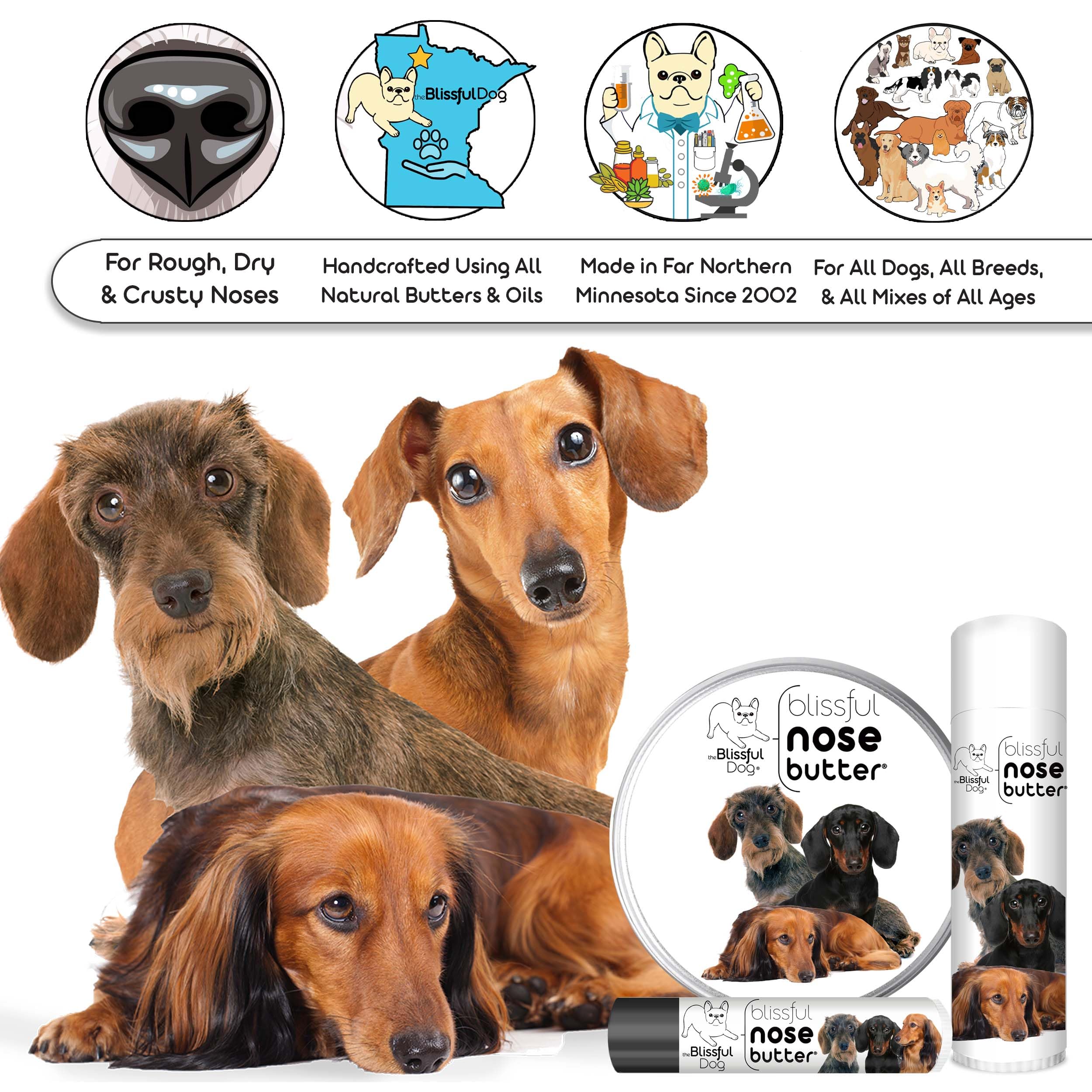 The Blissful Dog Dachshund Unscented Nose Butter, 8-Ounce