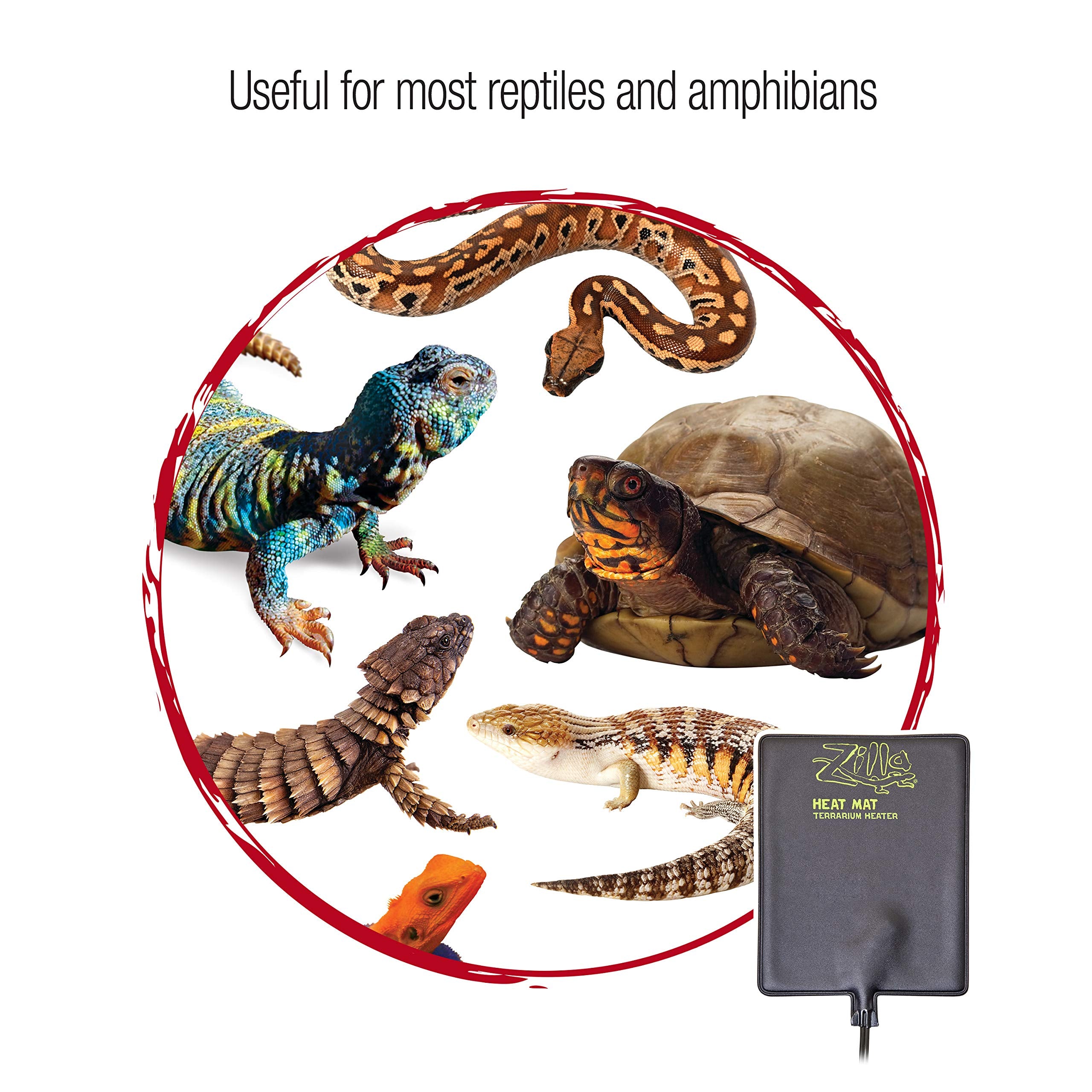 Zilla Terrarium Heat Mats Black Mini, 1-5 Gallon, 4 Watt