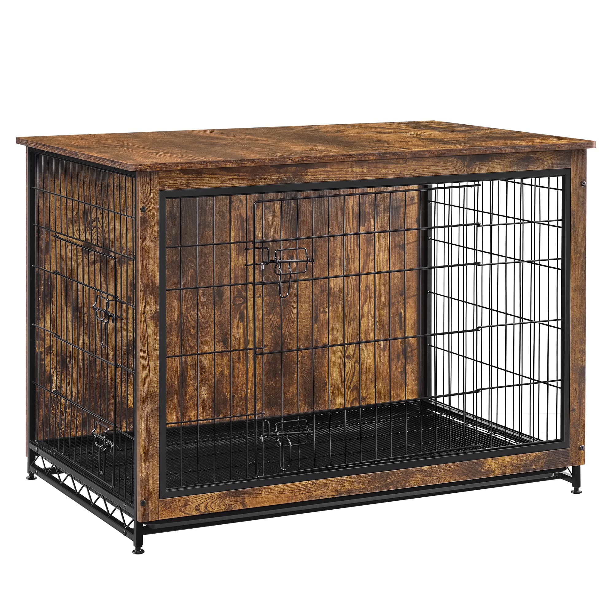 Feandrea Dog Crate Furniture, 44.1 Side End Table, Modern Kennel for Dogs Indoor up to 80 lb, Heavy-Duty Dog Cage with Multi-Pur