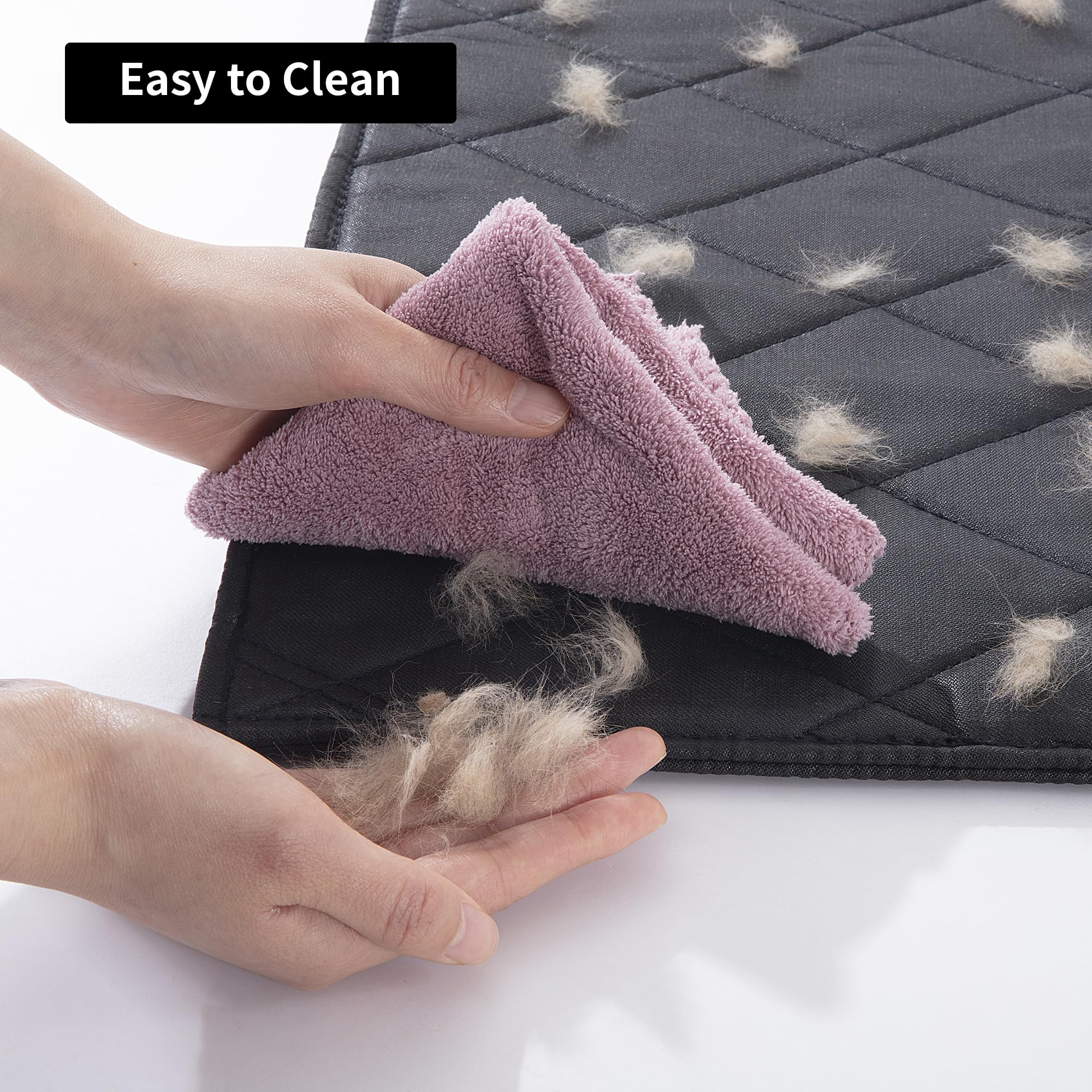 Mabozoo Durable Chew Proof Dog Bed, Tough Indestructible Dog Crate Mat For Aggressive Chewers, Washable Pet Bed For Medium Dog,Waterproof Dog Bed For Kennel,Black 22X35 In