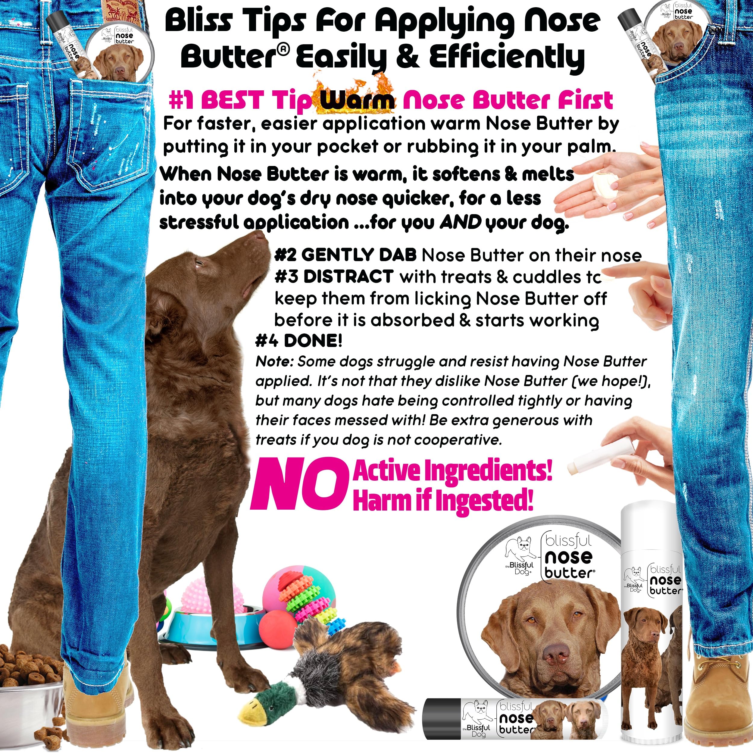 The Blissful Dog Chesapeake Bay Retriever Unscented Nose Butter, 16oz