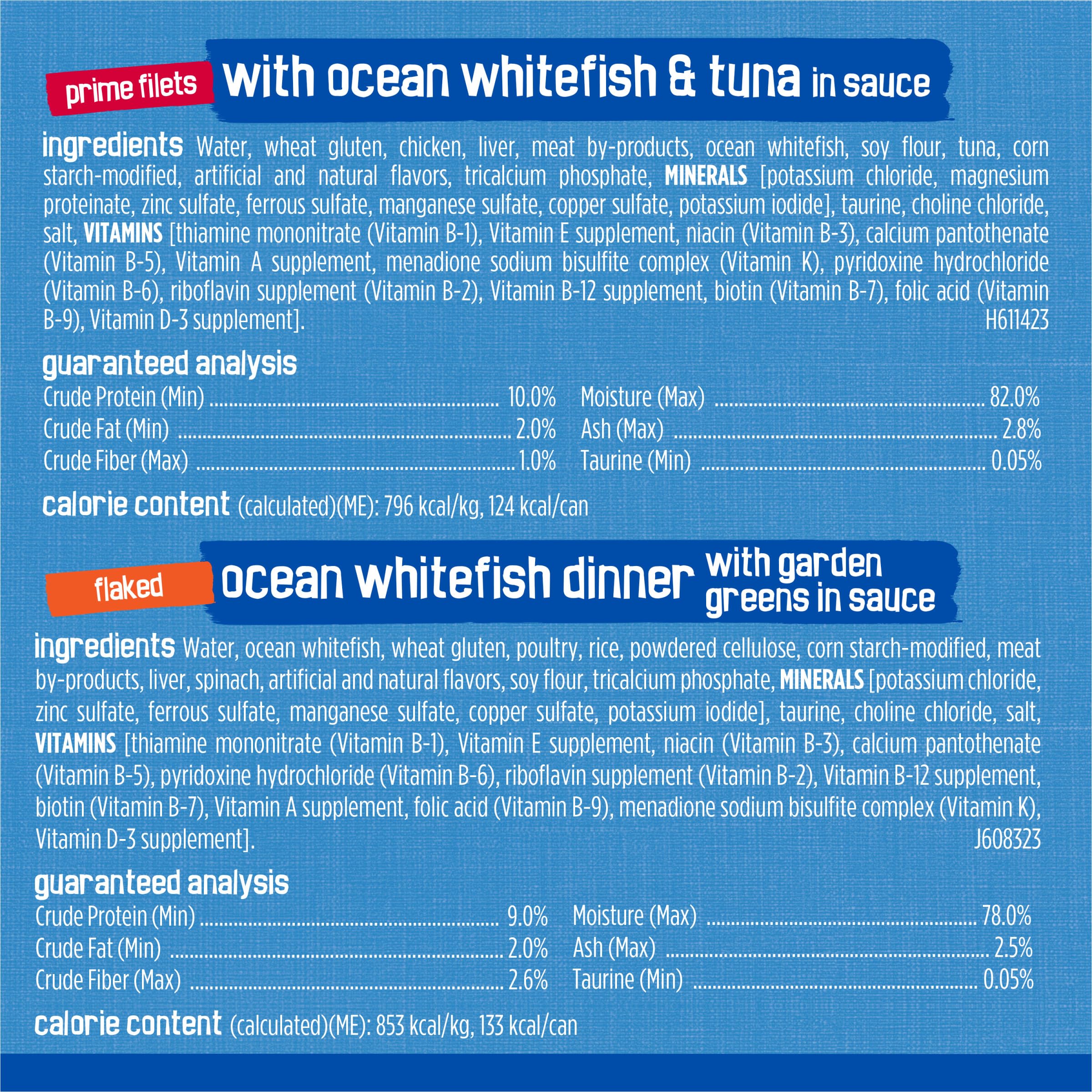 Purina Friskies Wet Cat Food Variety Pack, Oceans of Delight Flaked and Prime Filets - 48 ct. Can