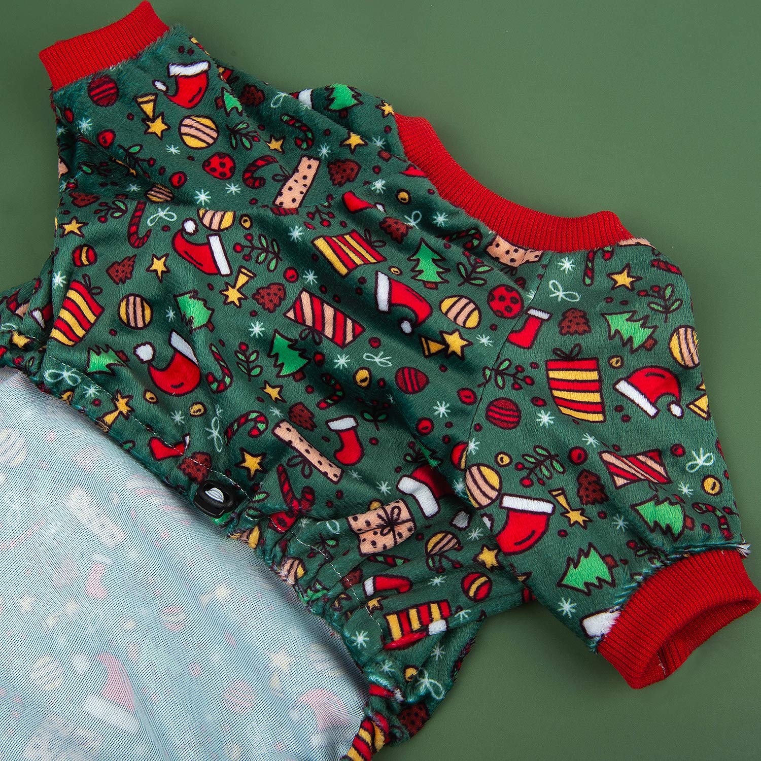 Cutebone Dog Pajamas Christmas Clothes Pjs For Small Dogs Shirts P111Xl