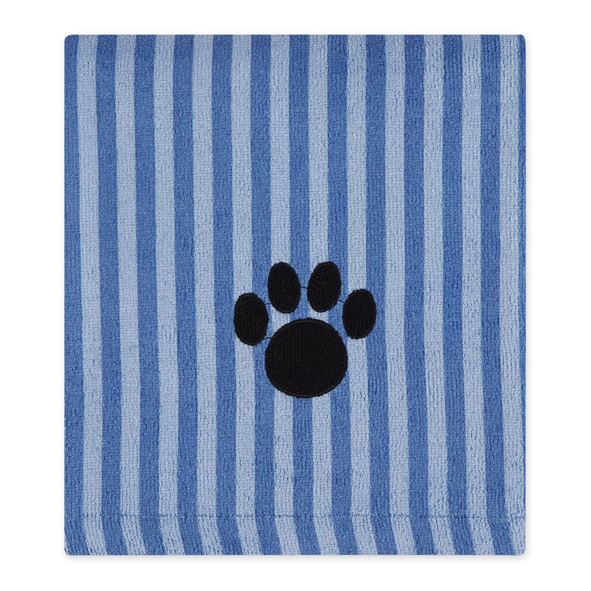 DII Design Embroidered Pet Towel, 44 x 27.5, Striped Blue