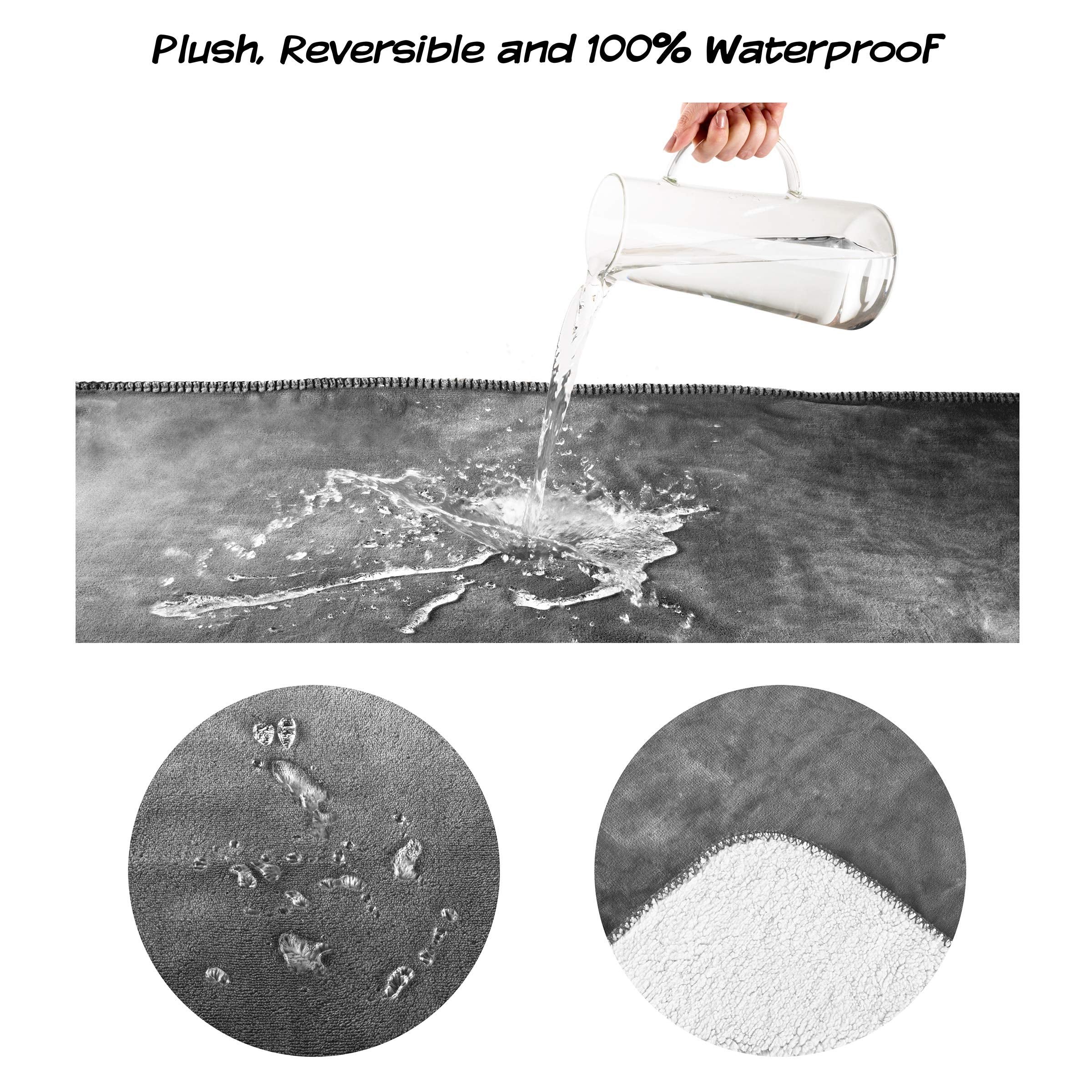 Waterproof Pet Blanket Collection- Reversible Throw Protects Couch, Car, Bed From Spills, Stains, Or Fur - Dog And Cat Blankets
