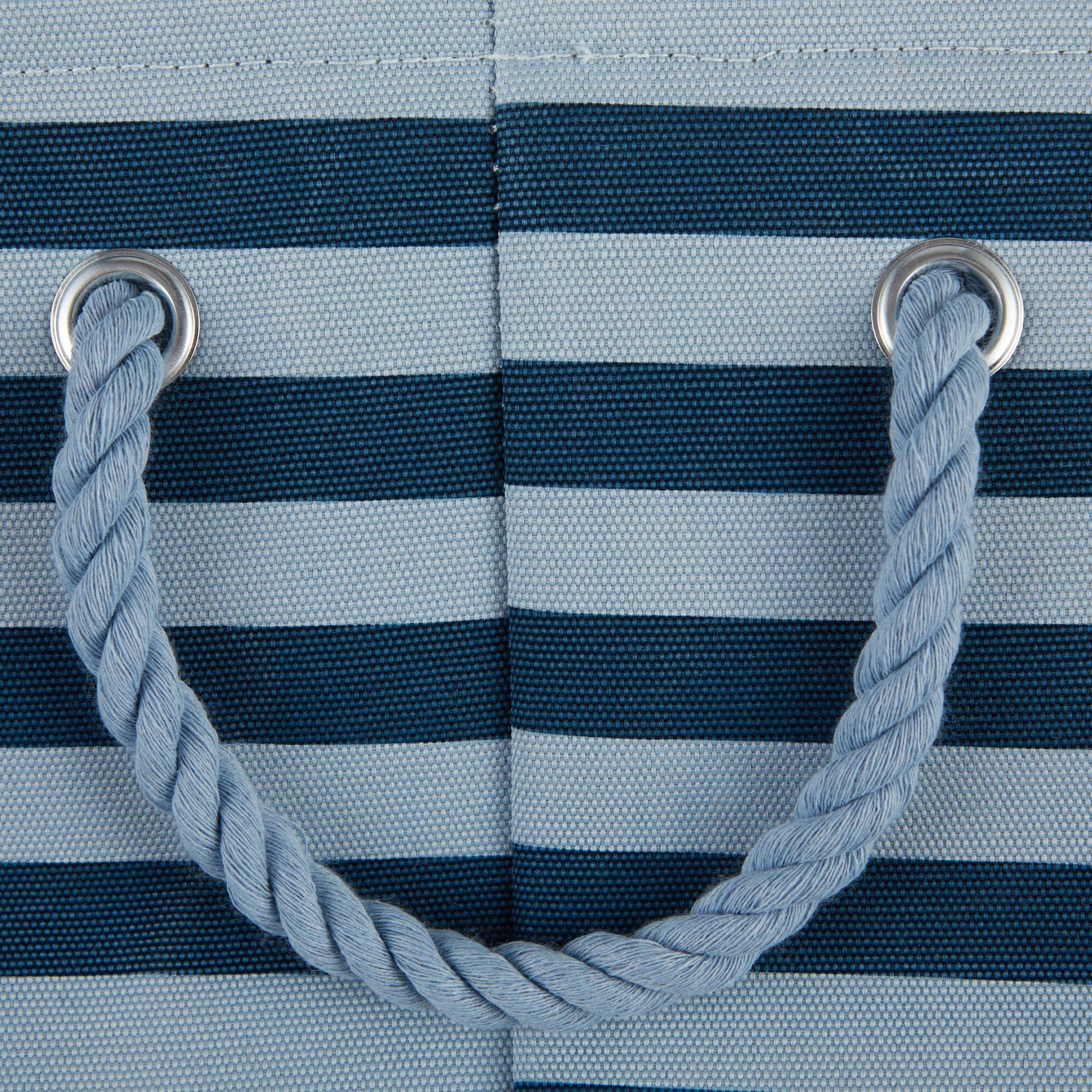 Bone Dry Polyester Pet Bin Stripe With Paw Patch Dark Navy Rectangle Medium