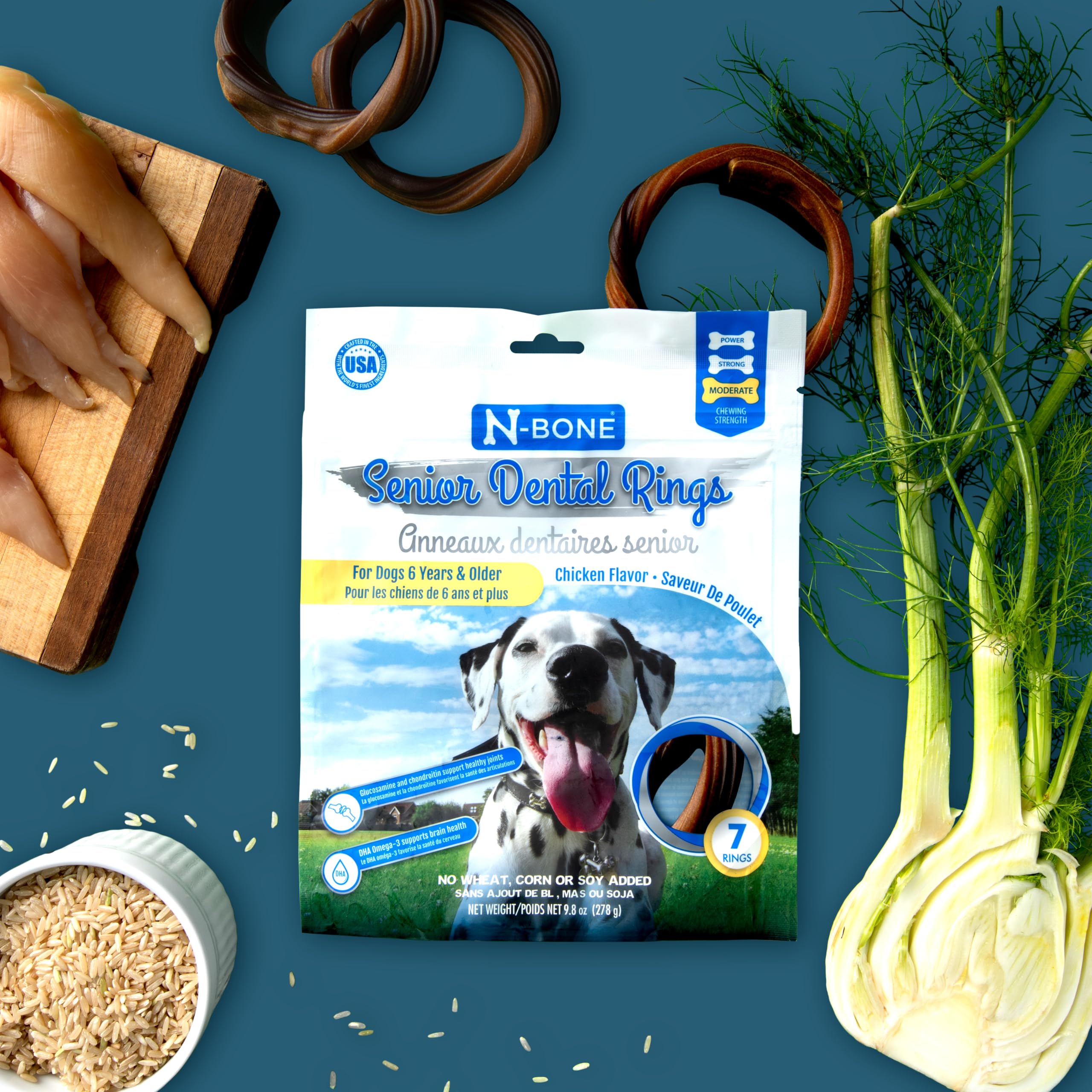 N-Bone Senior Dental Rings Chicken Flavor