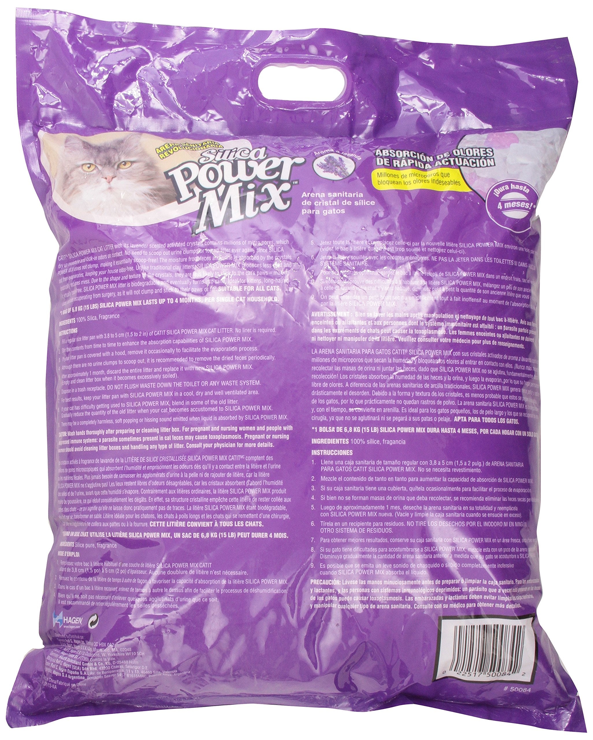 Catit Silica Cat Litter, 15 lb, Clay Material, Model 50084 - Ideal for Odor Control and Absorbency