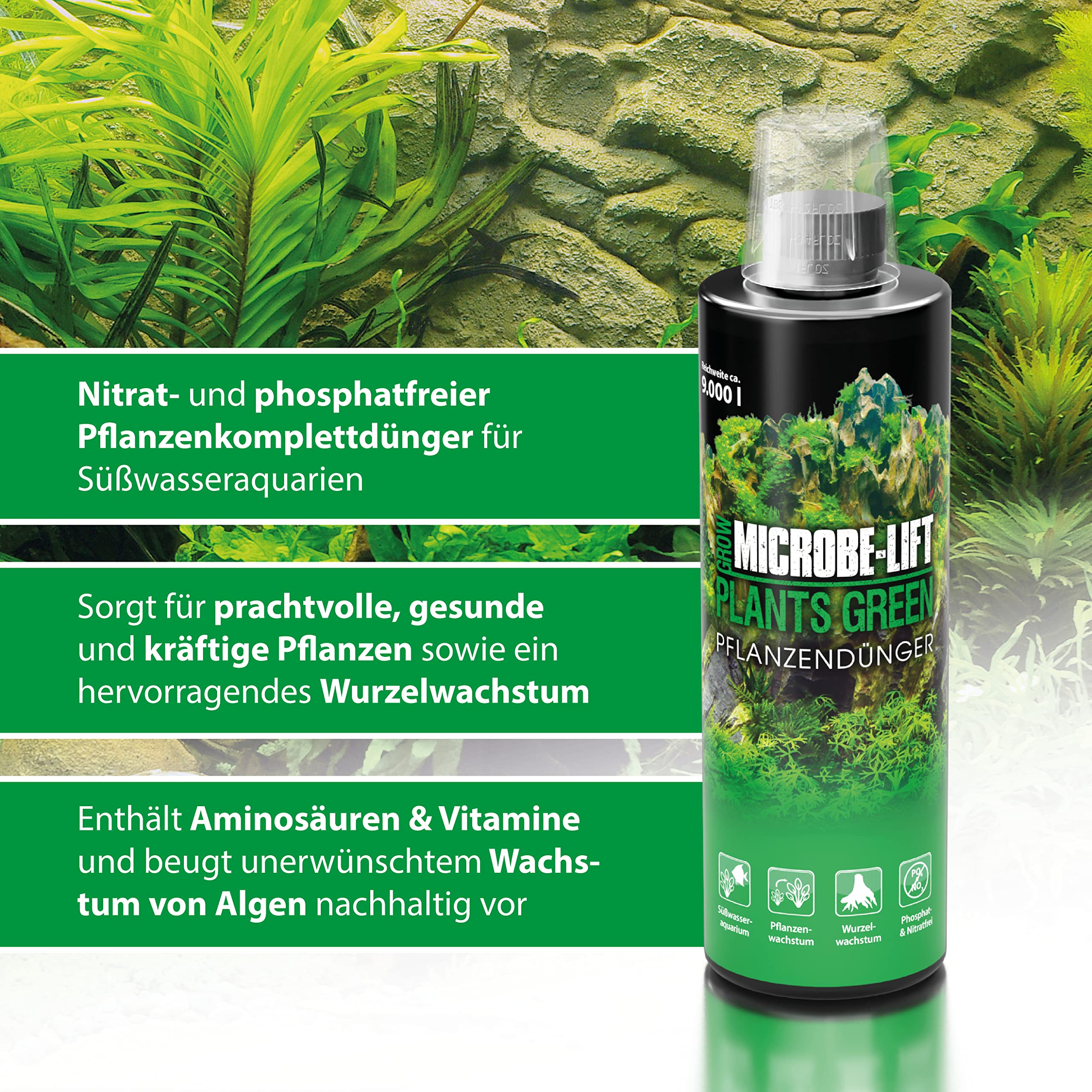 MICROBE-LIFT All In One Aquatic Plant Fertilizer, Increases Plant and Root Growth, Improves Coloring, 16oz