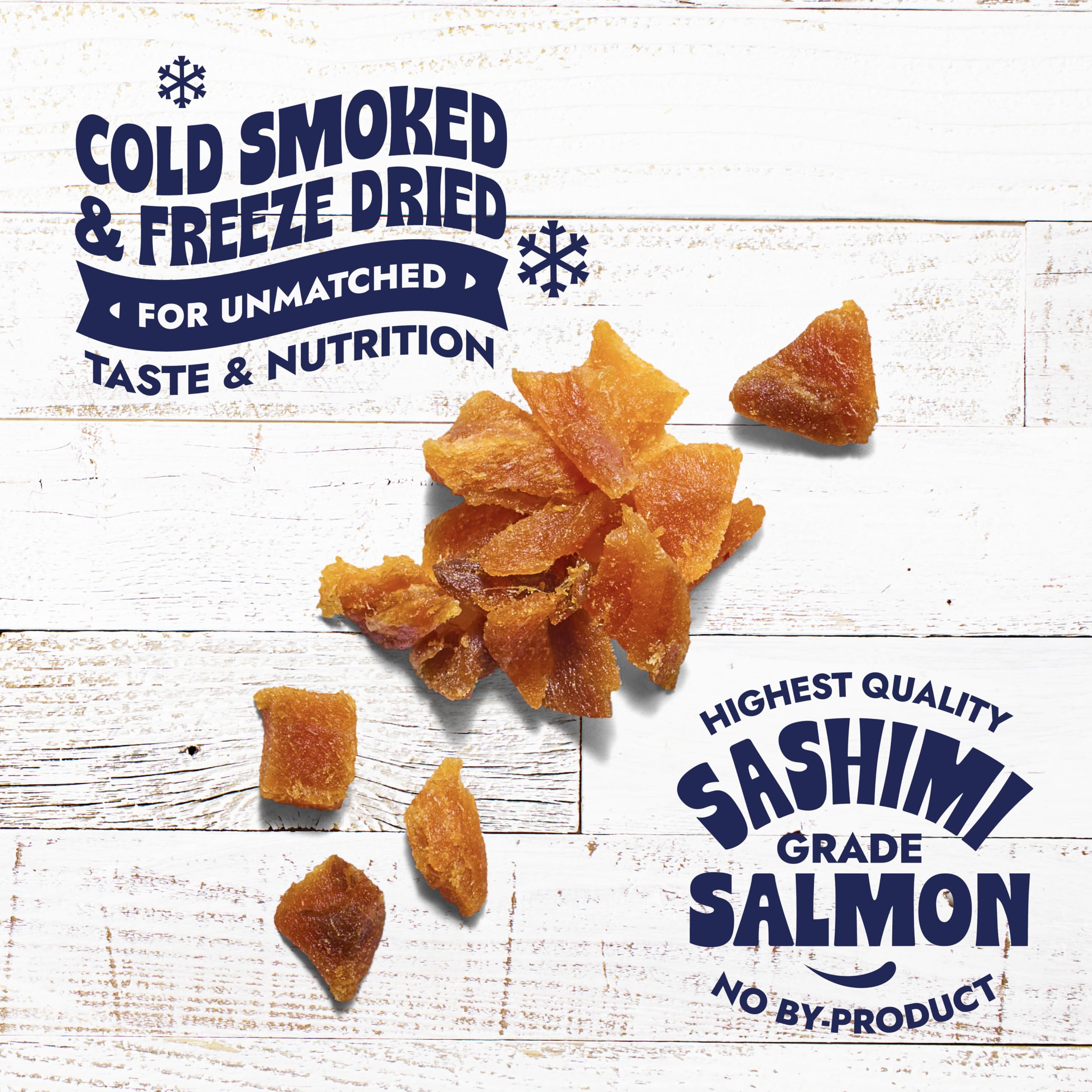 Finfare Freeze Dried Dog Treats, Salmon Crumbles, Protein & Omega-3s, Grain Free Salmon Dog Training Treats and Meal Topper, Cra