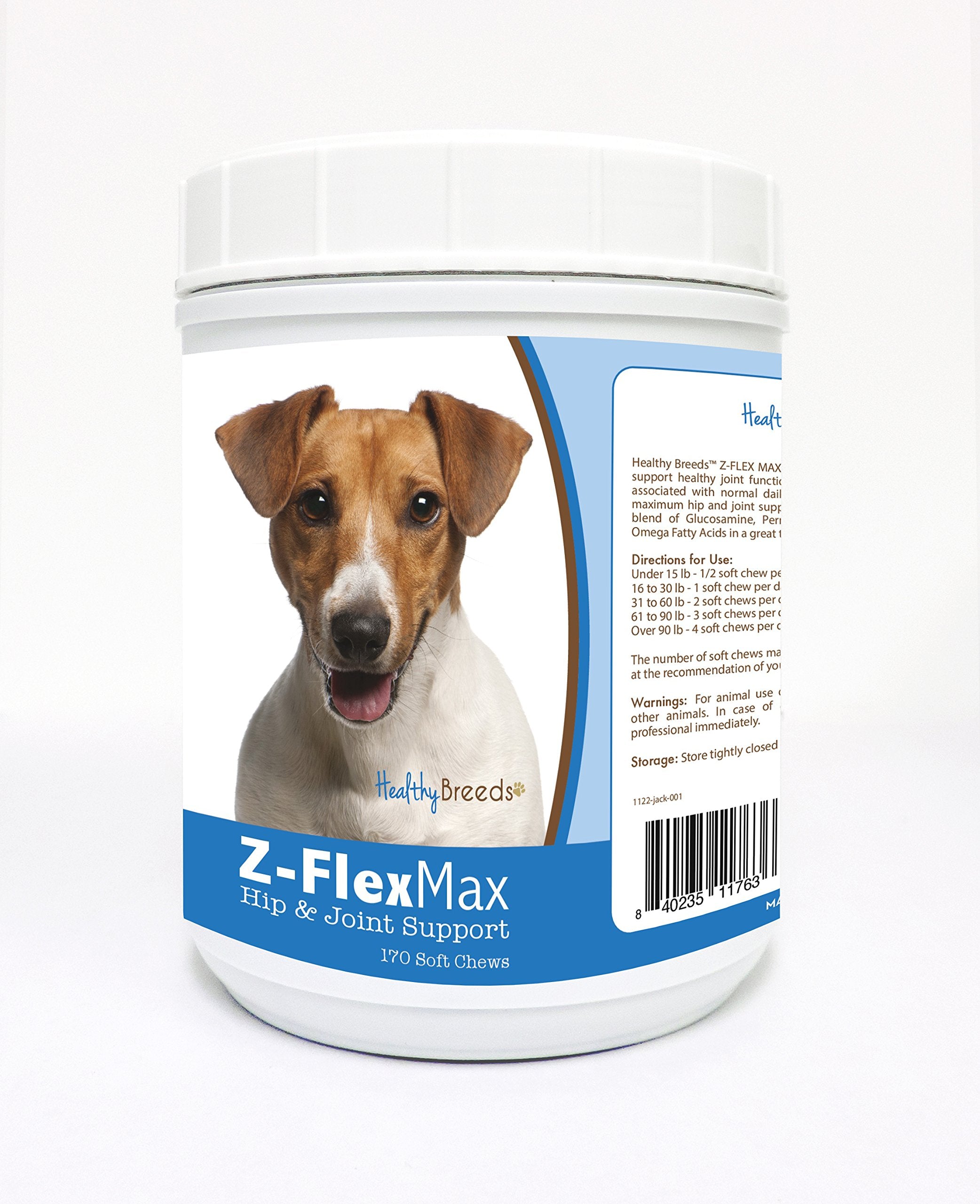 Healthy Breeds Jack Russell Terrier Z-Flex Max Hip and Joint Soft Chews 170 Count