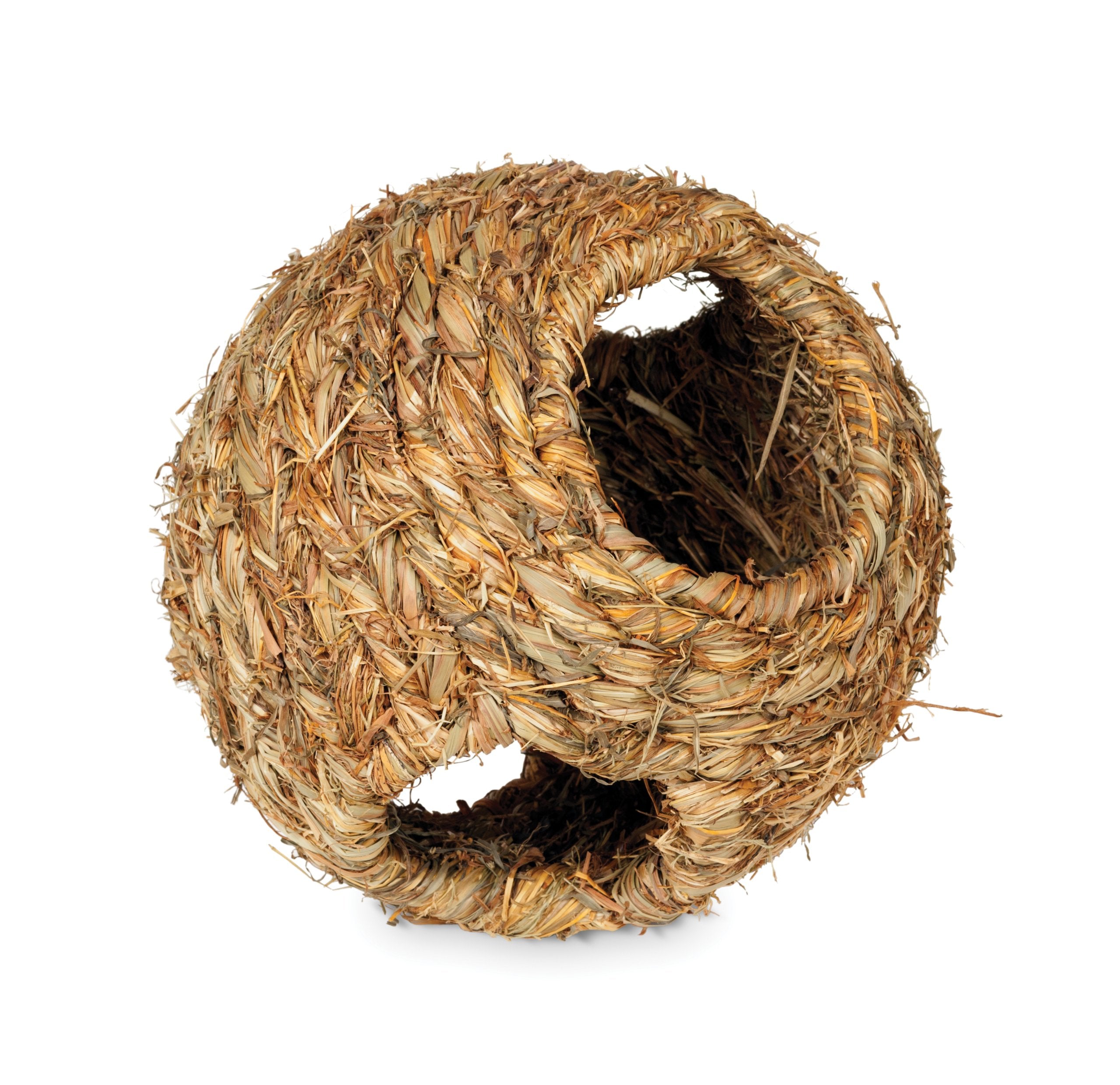 Prevue Hendryx 1094 Nature'S Hideaway Grass Ball Toy, Medium, Black, 7.5'