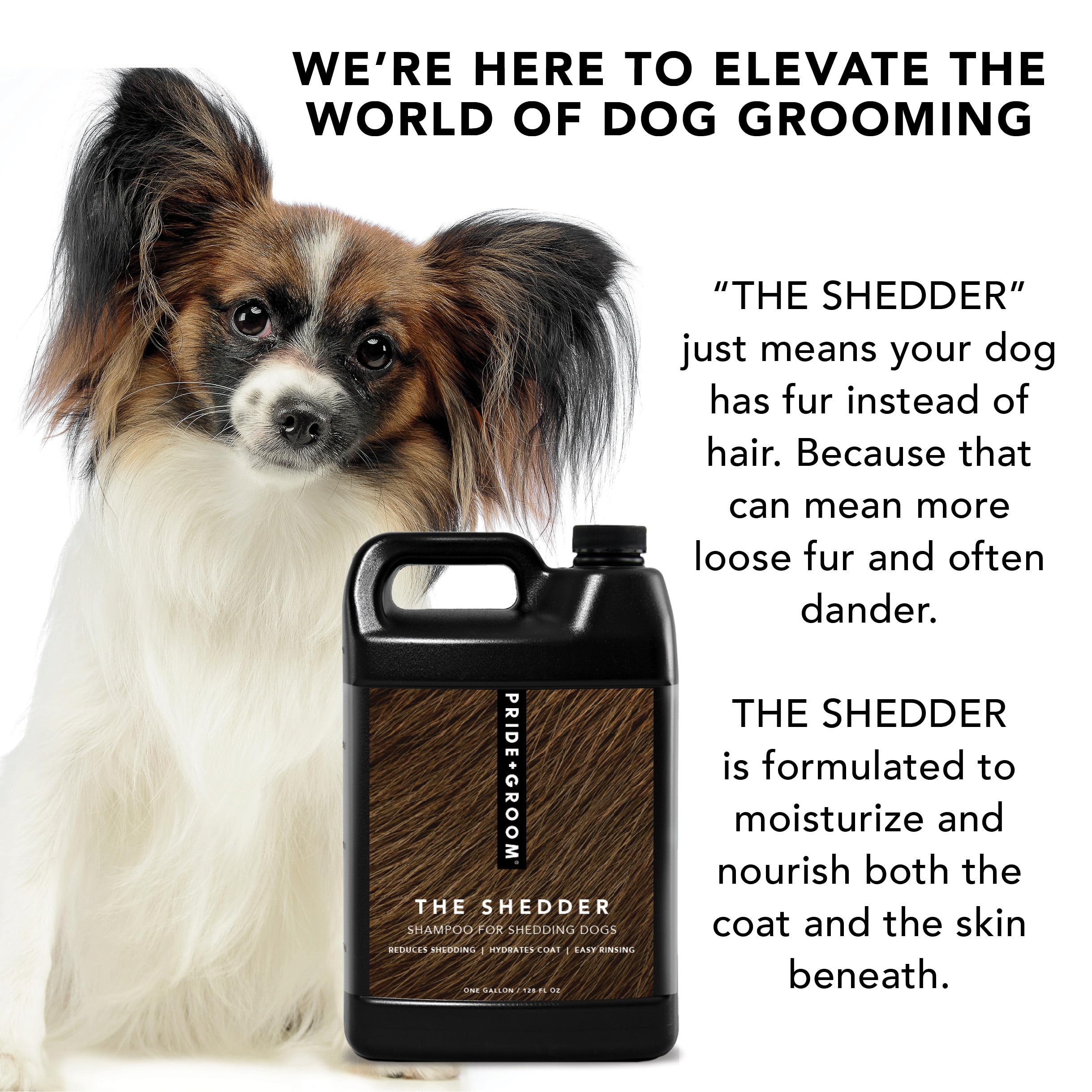 Pride And Groom The Shedder | Dog Deshedding Shampoo | All Natural Body Wash With Essential Oils & Ingredients That Reduce Pet S