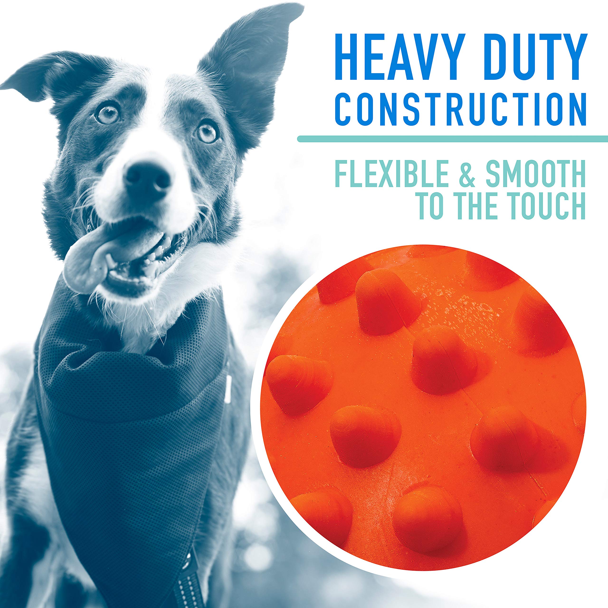 Franklin Pet Supply Co. Ready Set Fetch All Weather Ball - Launcher Ball - Slobber And Water Resistant,Orange