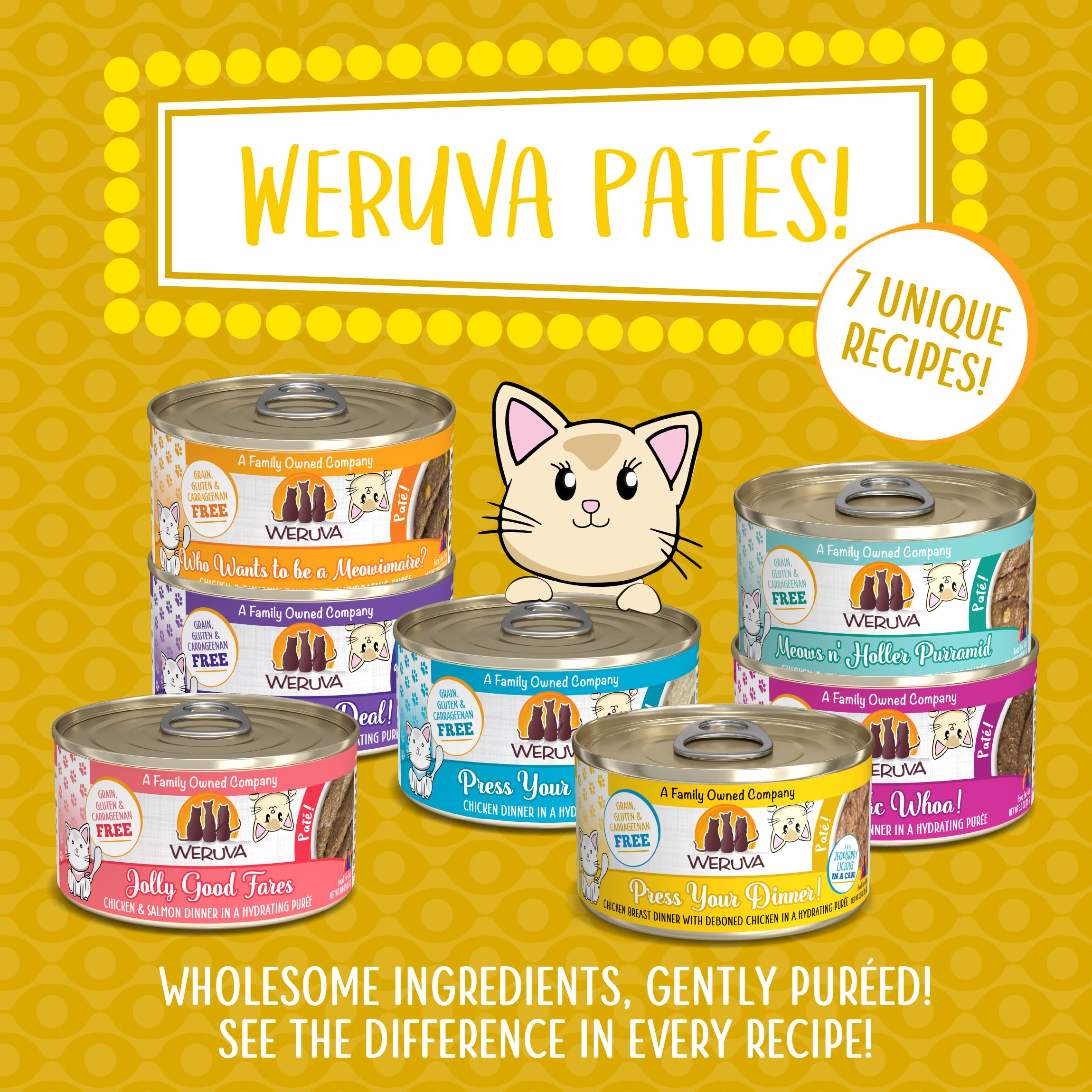 Weruva Classic Cat Pat  , Press Your Dinner with Chicken, 3oz Can (Pack of 12)