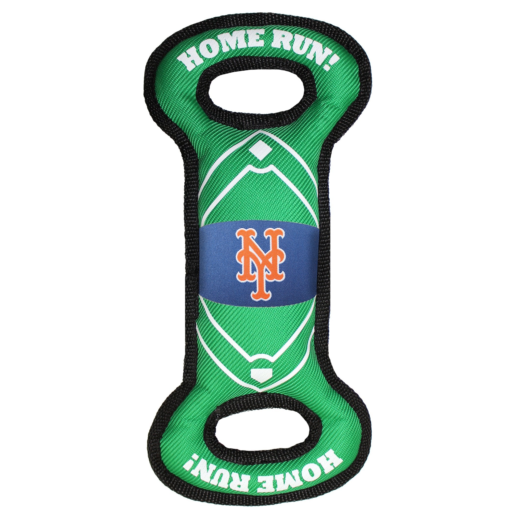 Mlb New York Mets Baseball Field Dog Toy With Double Rim Stitching & Inner Squeaker