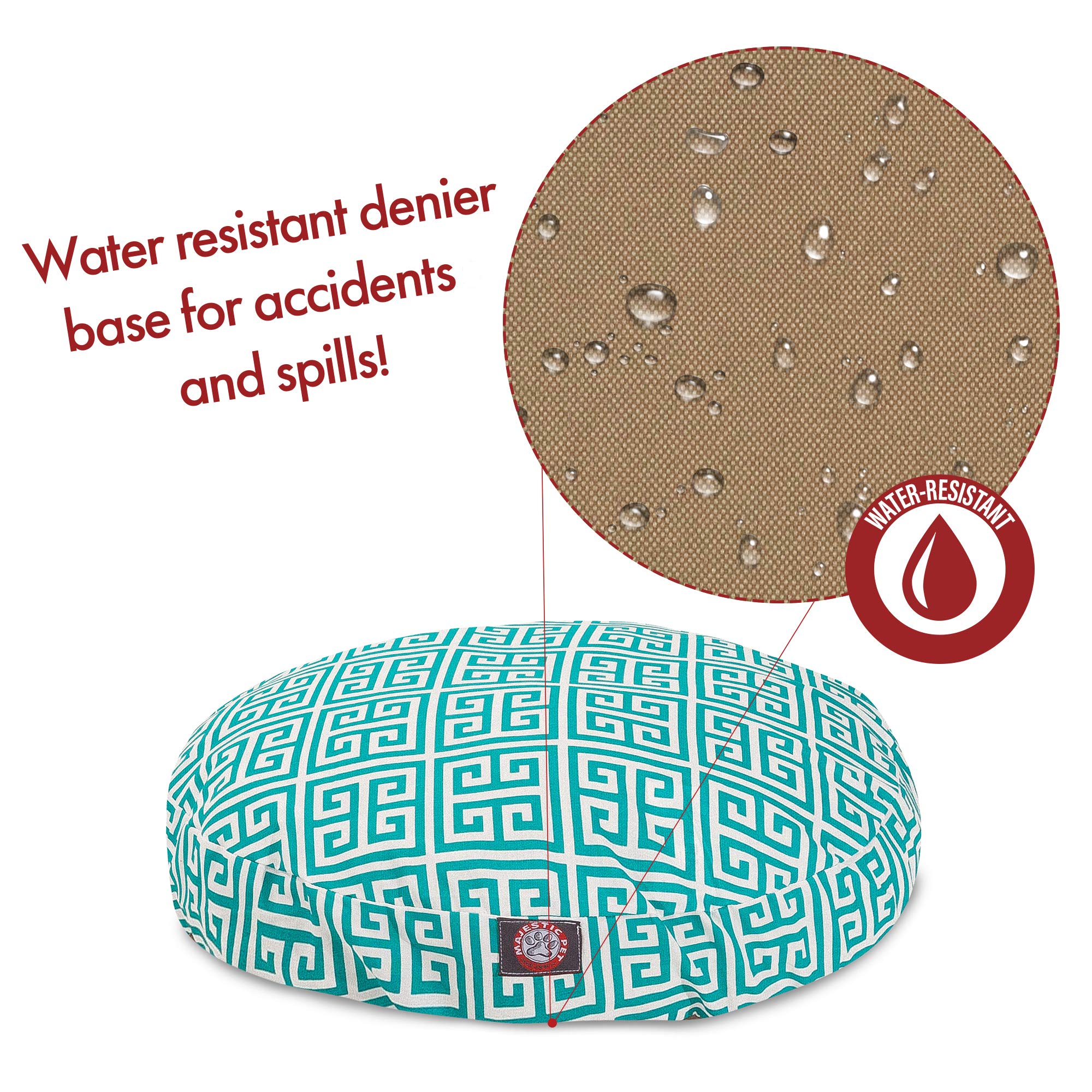 Pacific Towers Medium Round Indoor Outdoor Pet Dog Bed With Removable Washable Cover By Majestic Pet Products
