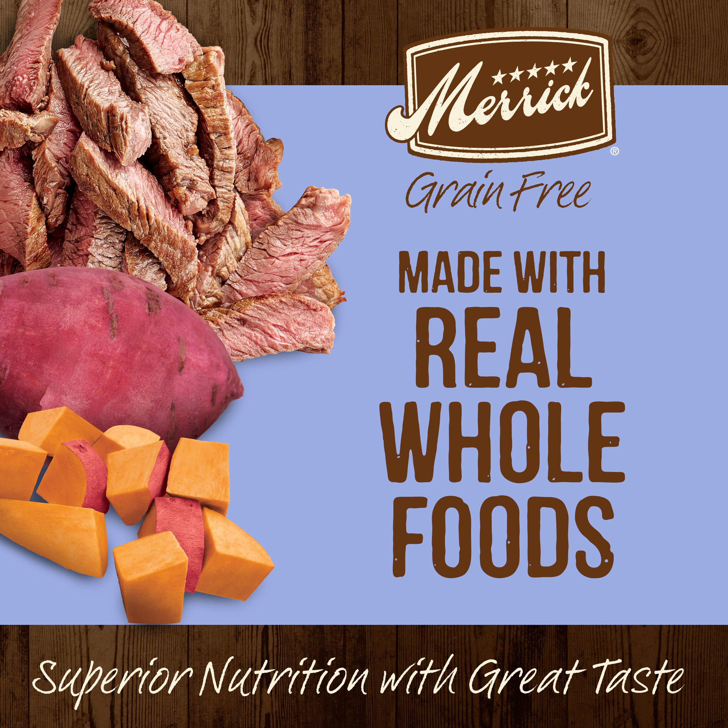 Merrick Premium Grain Free Dry Puppy Food, Wholesome And Natural Kibble With Real Texas Beef And Sweet Potato - 4.0 lb. Bag