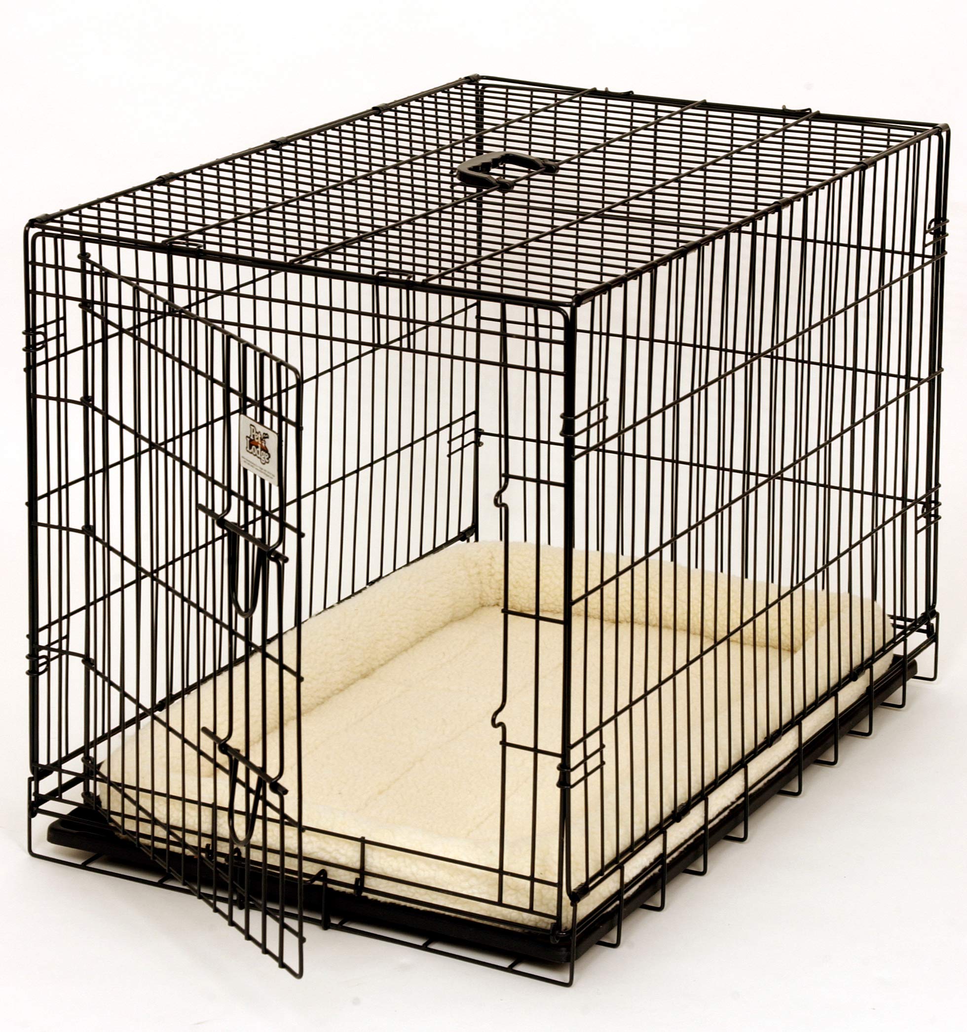 Little Giant Pet Lodge Fleece Pet Bed, 35 Inch Large Size, Cream