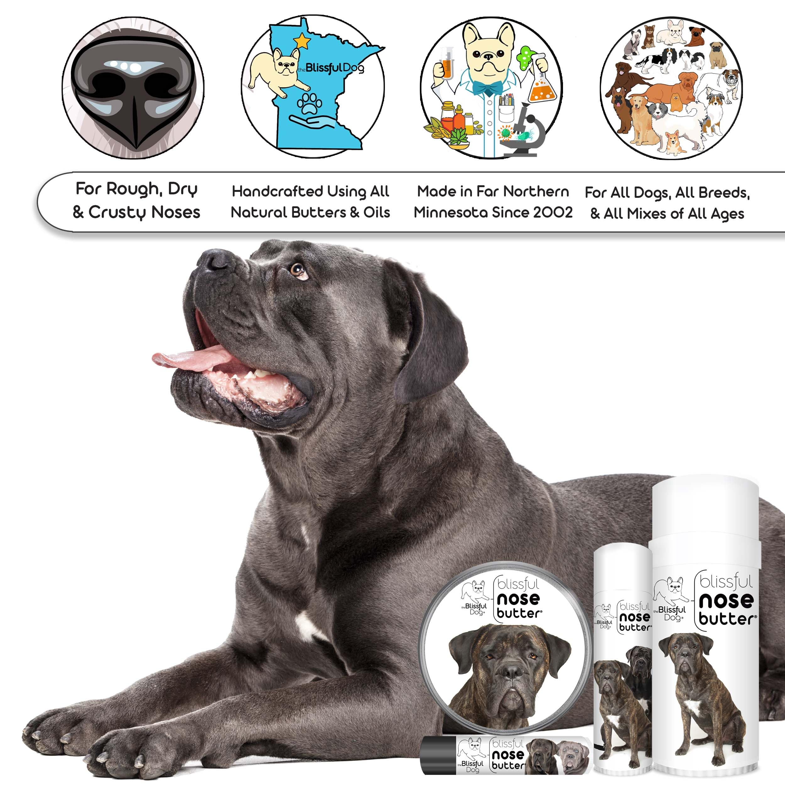 The Blissful Dog Cane Corso Unscented Nose Butter, 0.15-Ounce