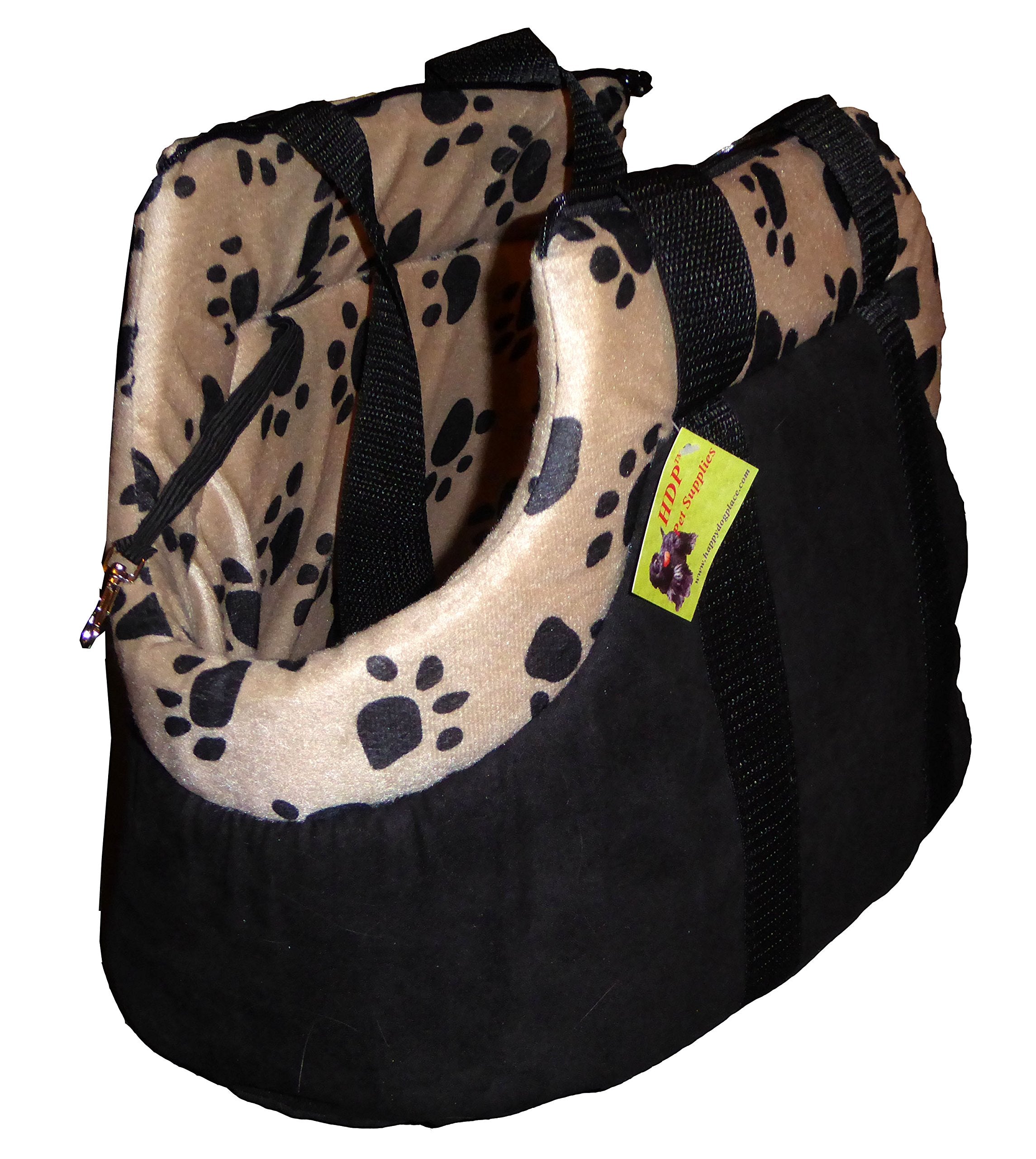 HDP Small Pet Carrier - Faux Suede, Medium Size, Beige Color