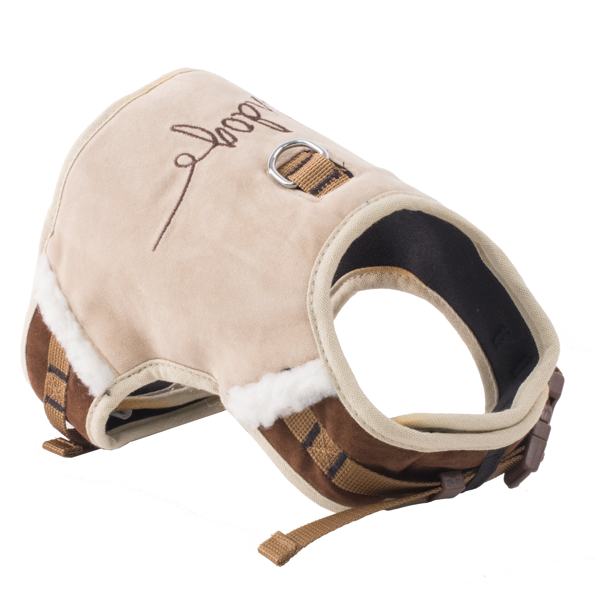 TOUCHDOG Tough-Boutique Adjustable Fashion Designer Pet Dog Harness and Leash Combination, Small, Light Sand Brown